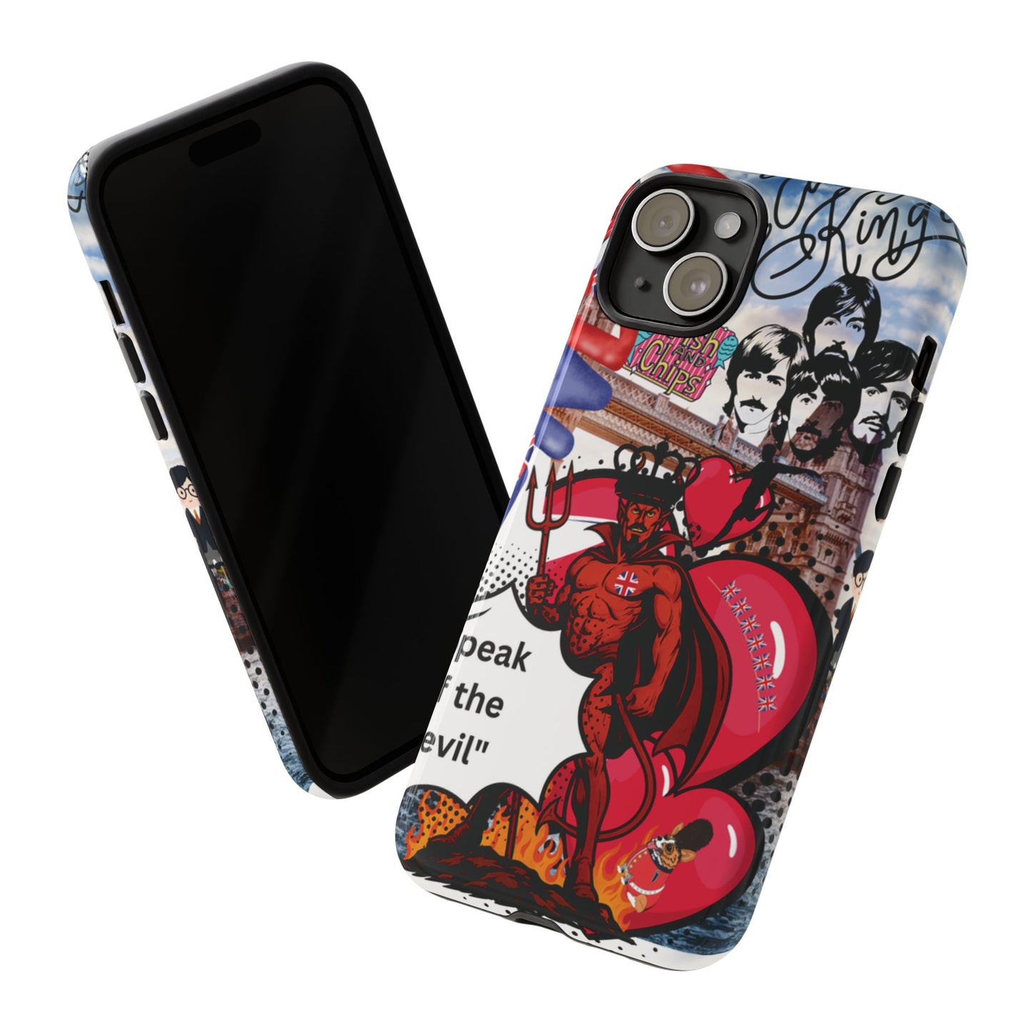 “Speak of the Devil” – Britpop meets Prince of Hell Phone Case