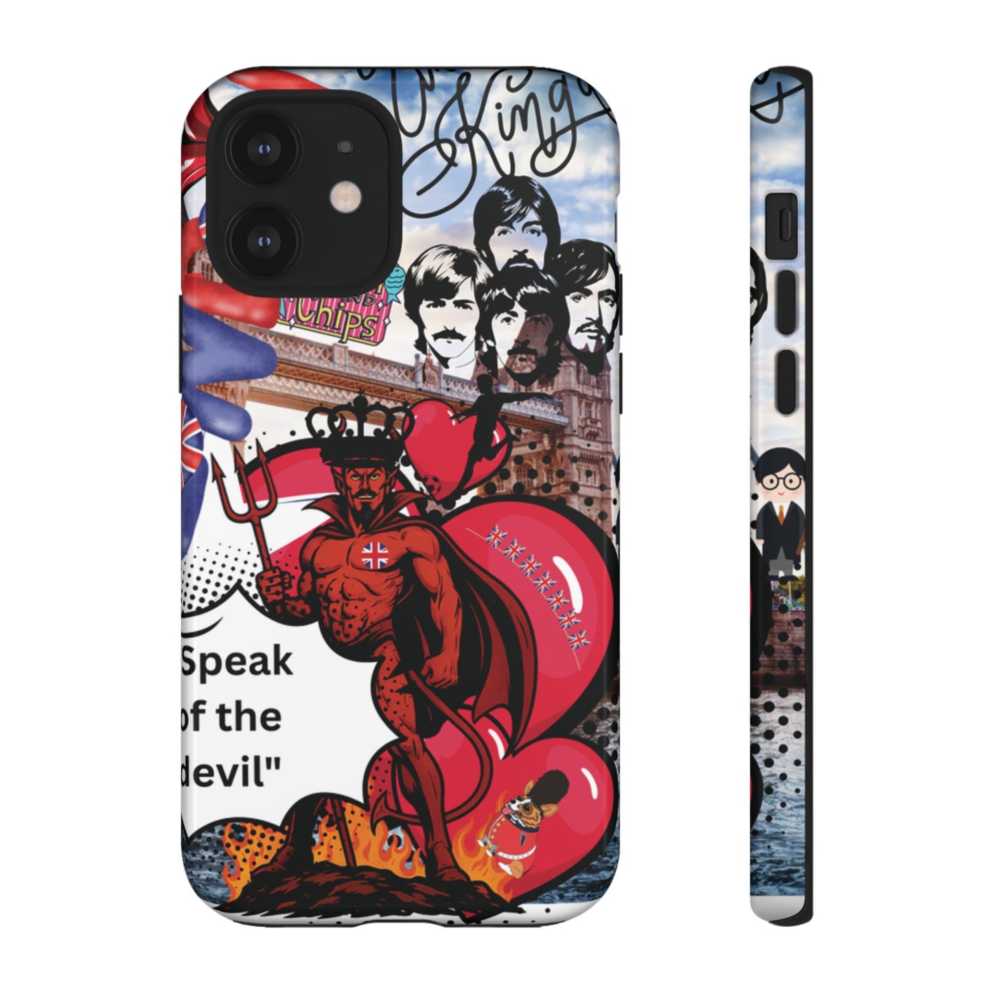 “Speak of the Devil” – Britpop meets Prince of Hell Phone Case