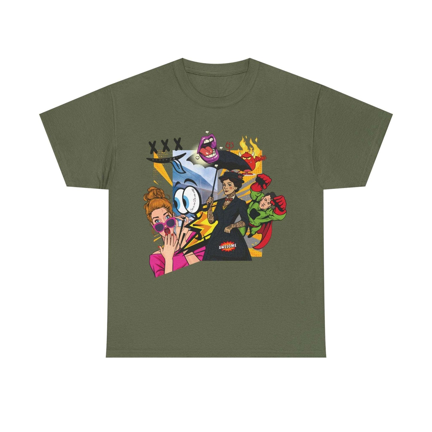 "Cartoon Chaos – Pop-Art T-Shirt Explosion"