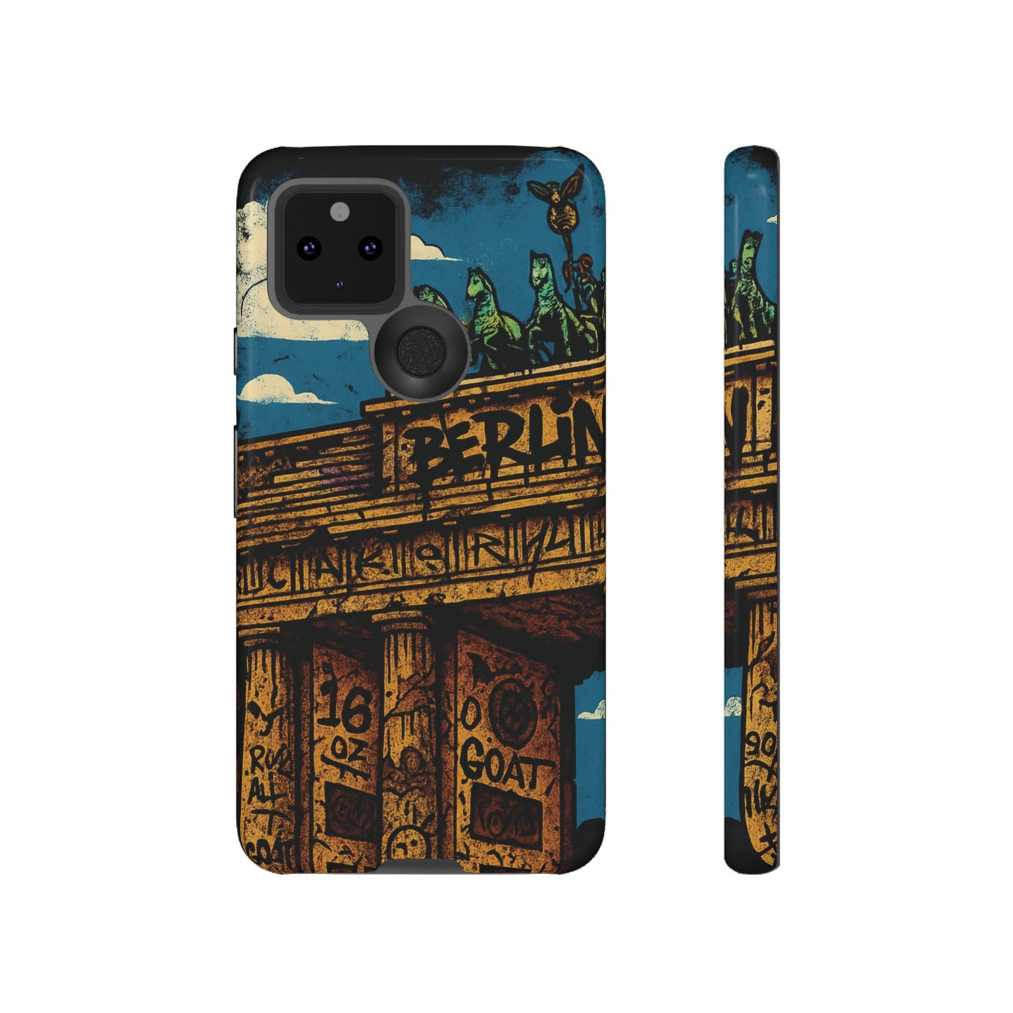 „Berlin Raw – Etui na telefon w stylu ulicznym z Bramą Brandenburską w stylu graffiti”