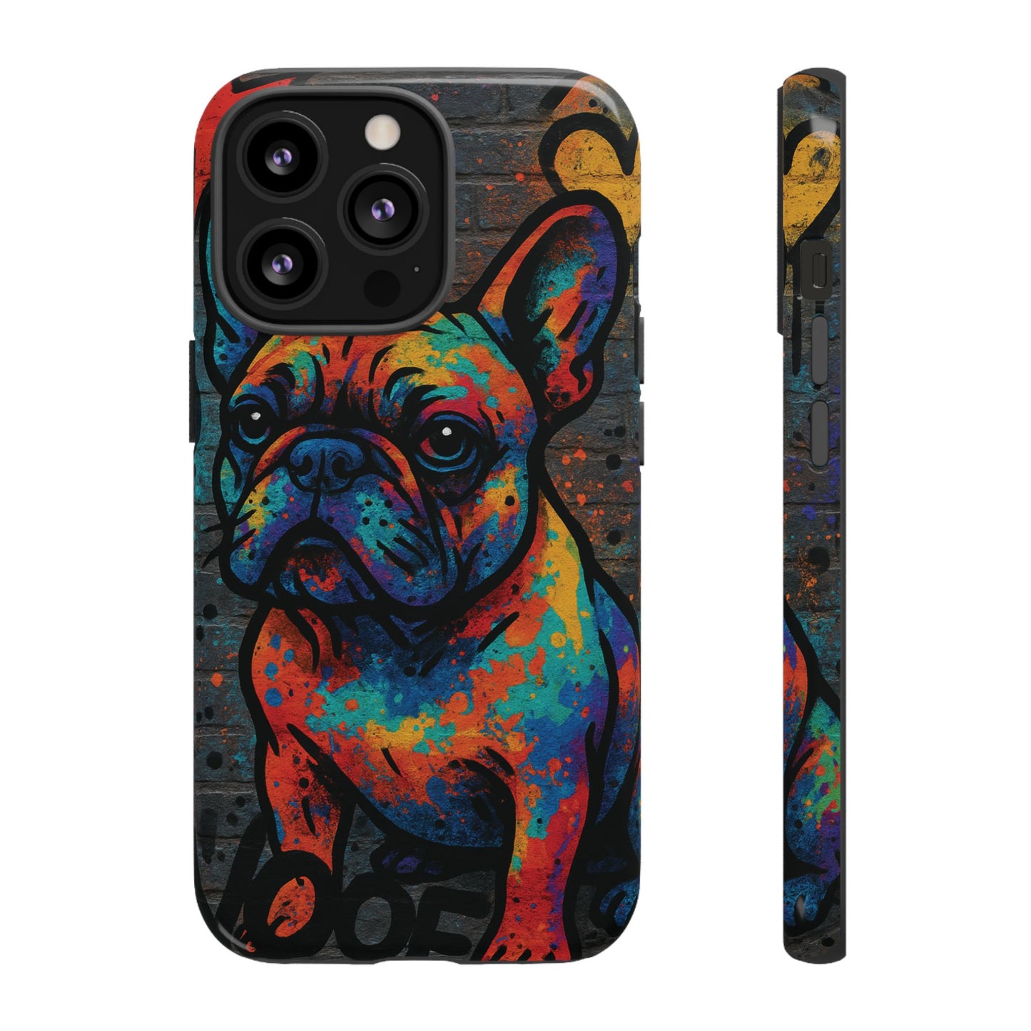 “Urban Woof – Graffiti Dog Phone Case in Street Art Style”