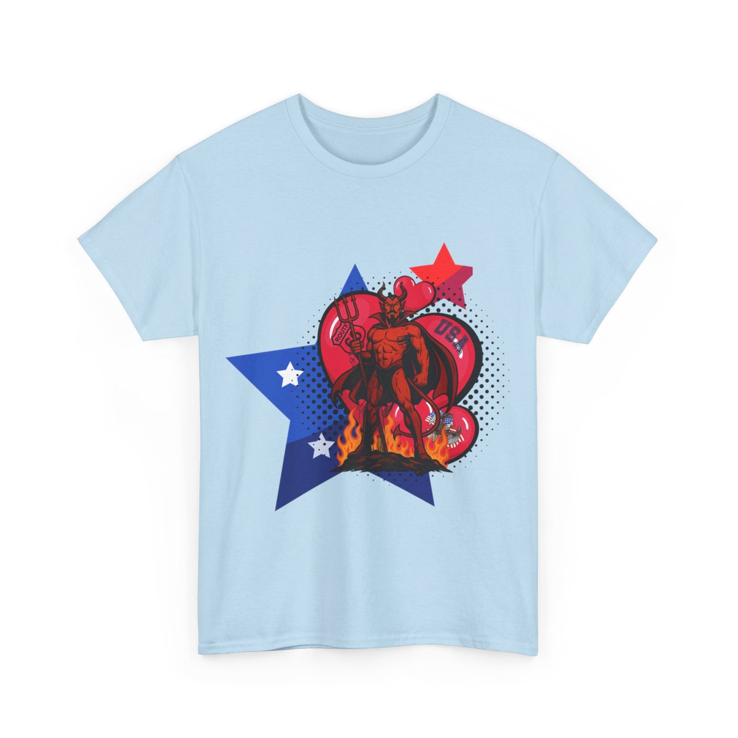 „Inferno Patriot” – koszulka w stylu pop-art streetwear USA