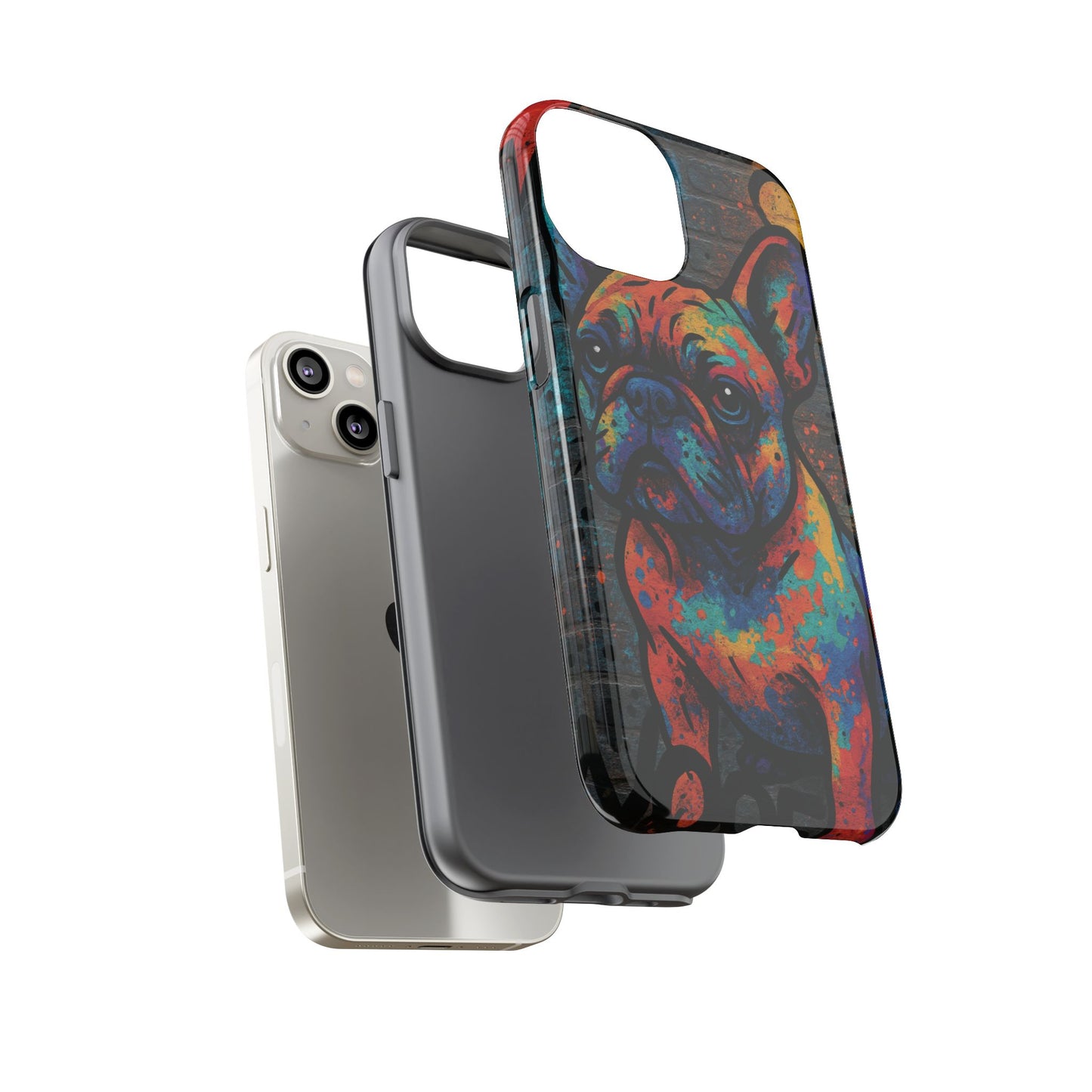 “Urban Woof – Graffiti Dog Phone Case in Street Art Style”