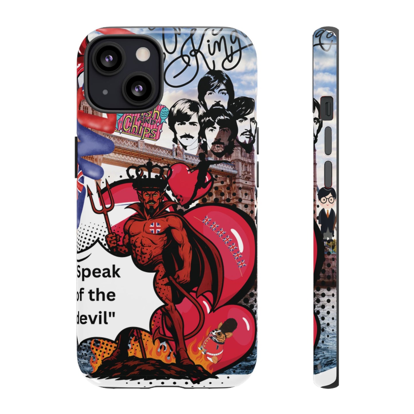 “Speak of the Devil” – Britpop meets Prince of Hell Phone Case