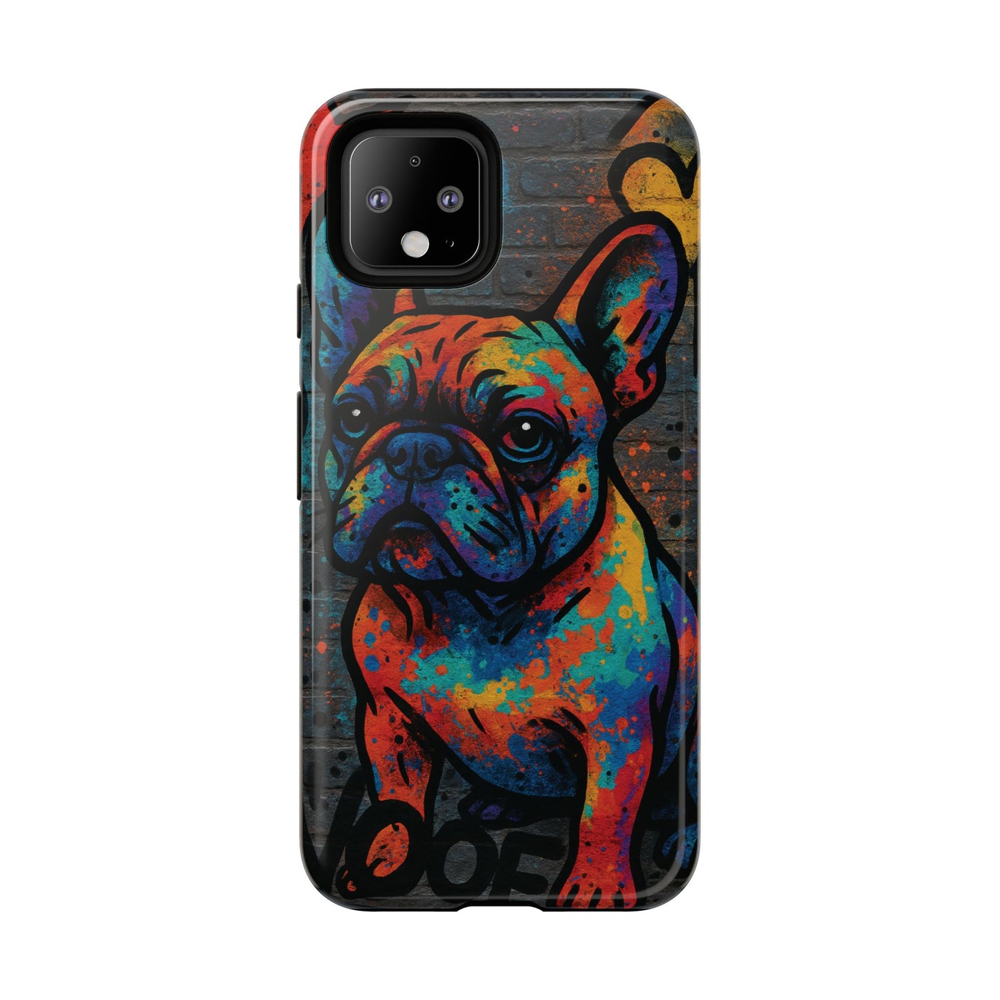 “Urban Woof – Graffiti Dog Phone Case in Street Art Style”