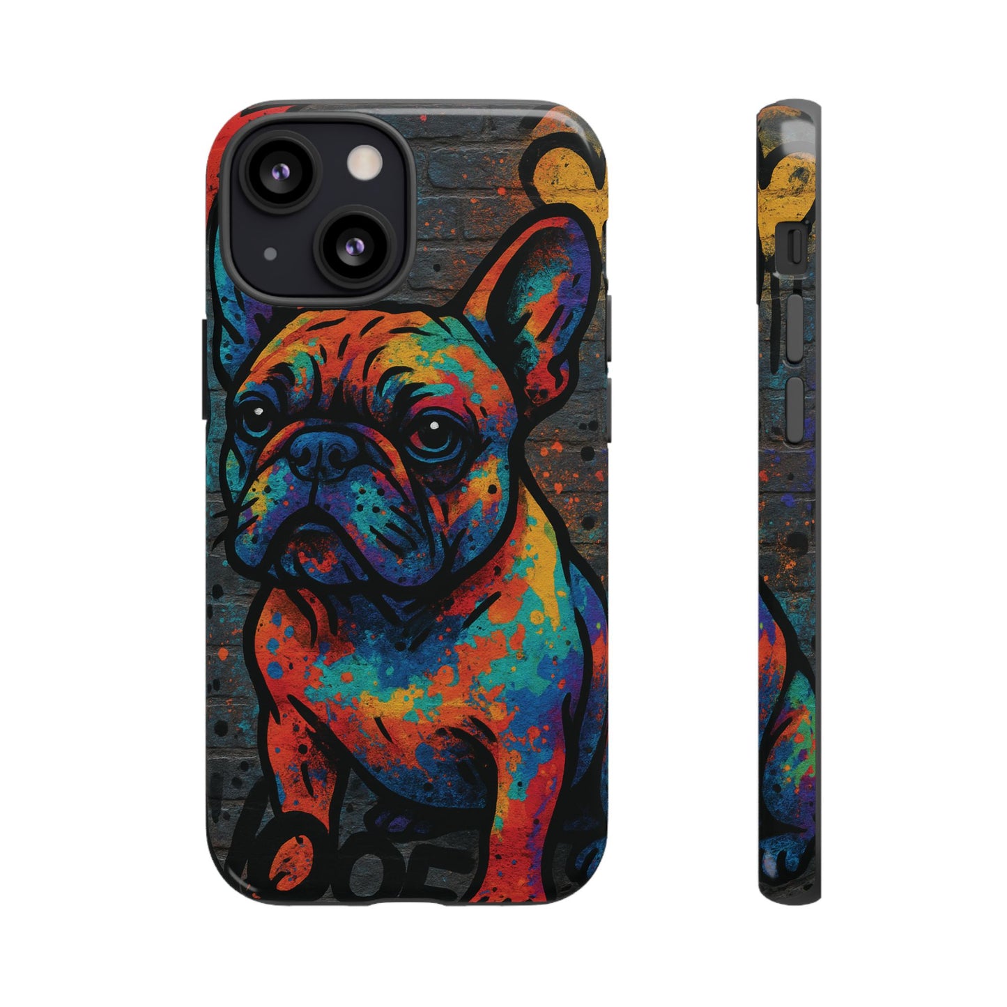 “Urban Woof – Graffiti Dog Phone Case in Street Art Style”
