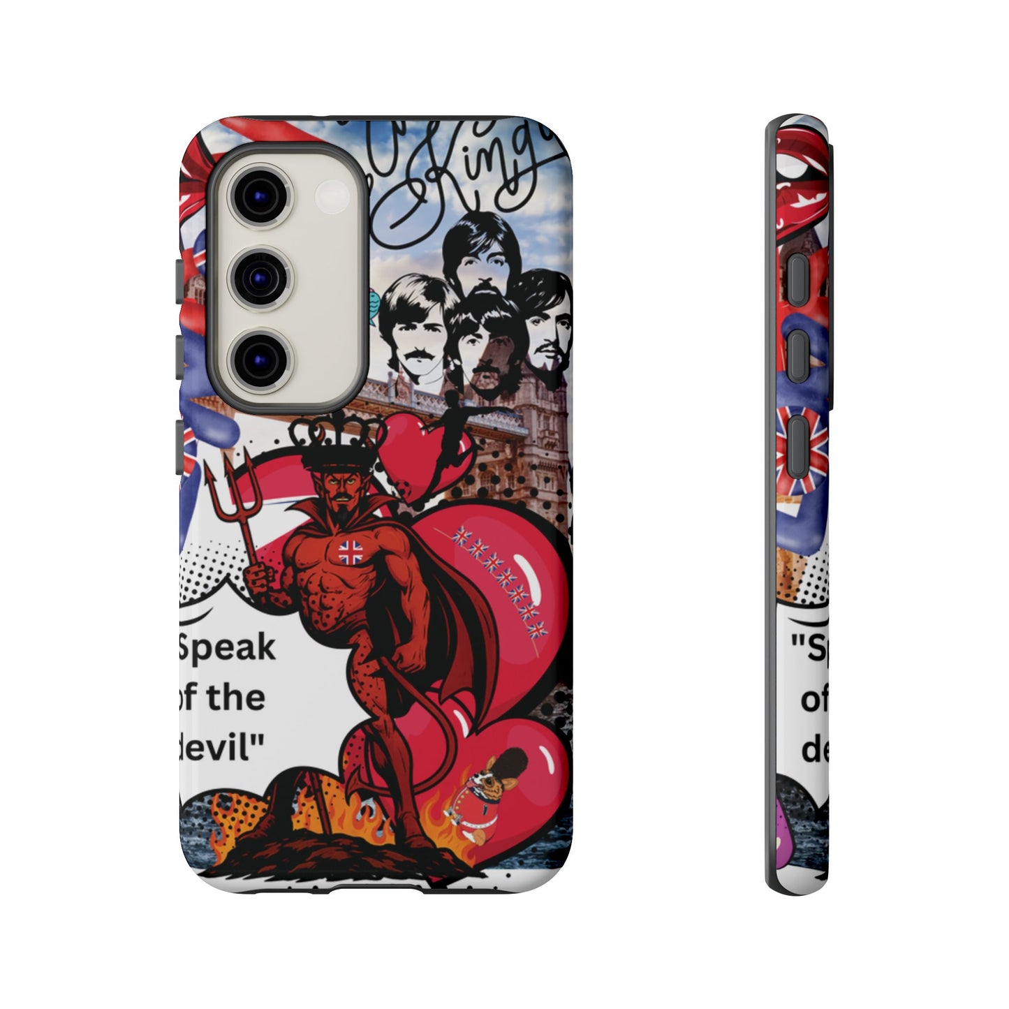 “Speak of the Devil” – Britpop meets Prince of Hell Phone Case