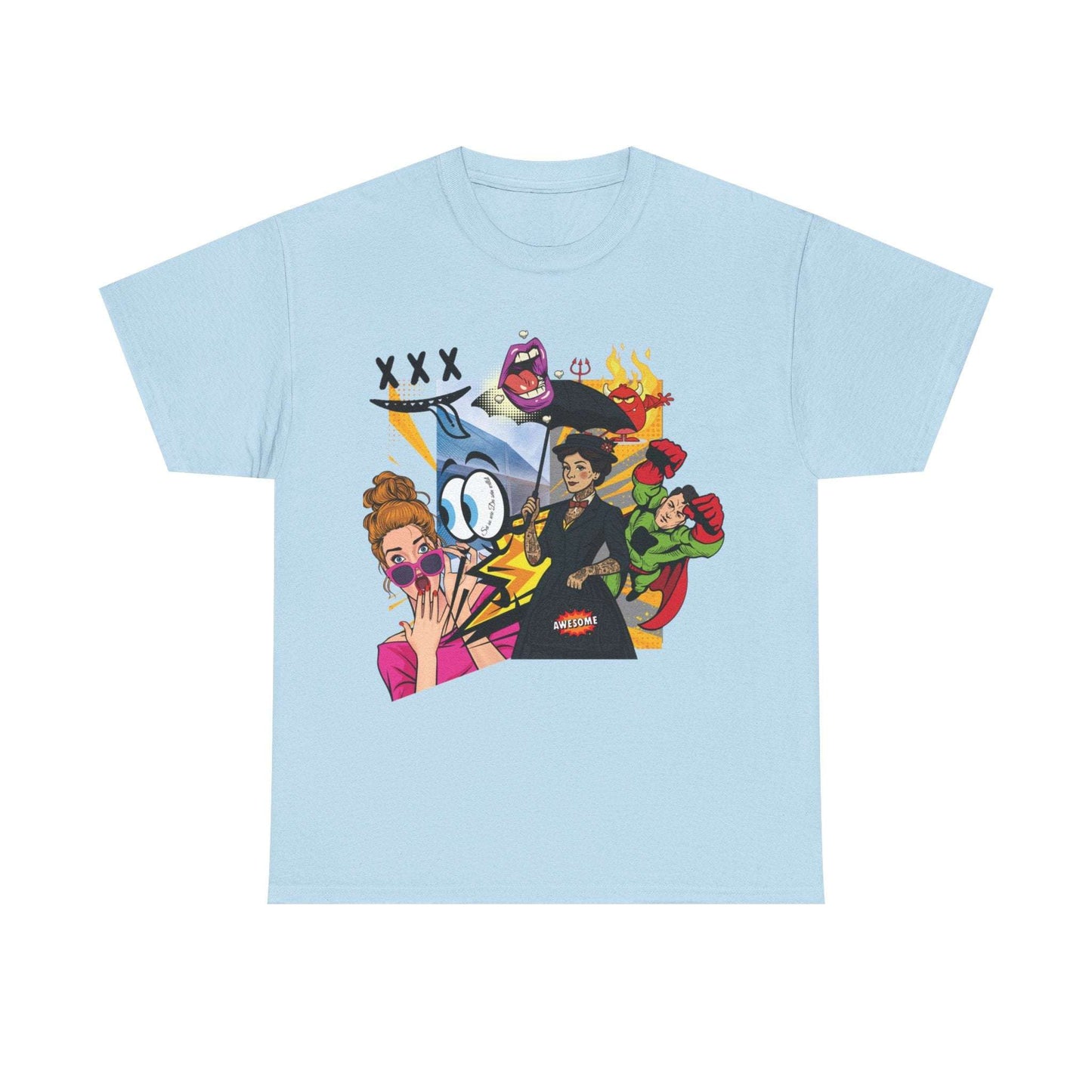 "Cartoon Chaos – Pop-Art T-Shirt Explosion"