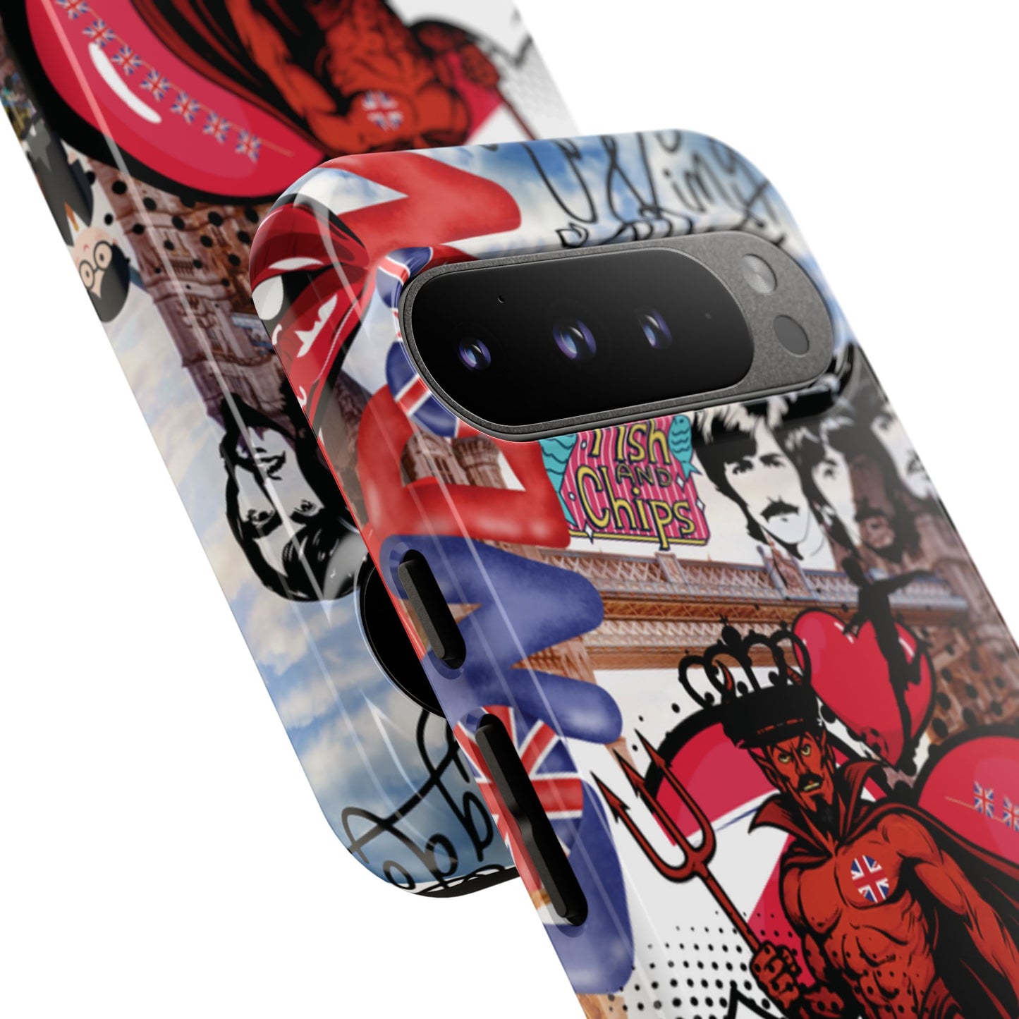 “Speak of the Devil” – Britpop meets Prince of Hell Phone Case