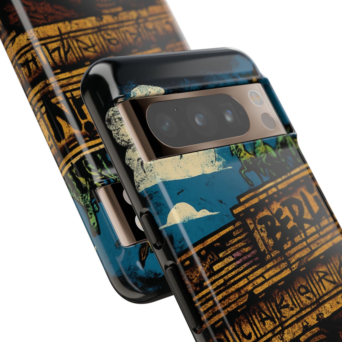 „Berlin Raw – Etui na telefon w stylu ulicznym z Bramą Brandenburską w stylu graffiti”