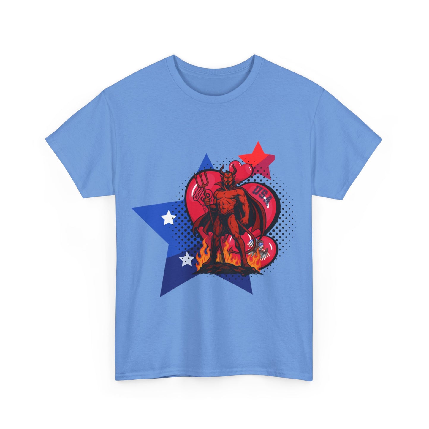 „Inferno Patriot” – koszulka w stylu pop-art streetwear USA