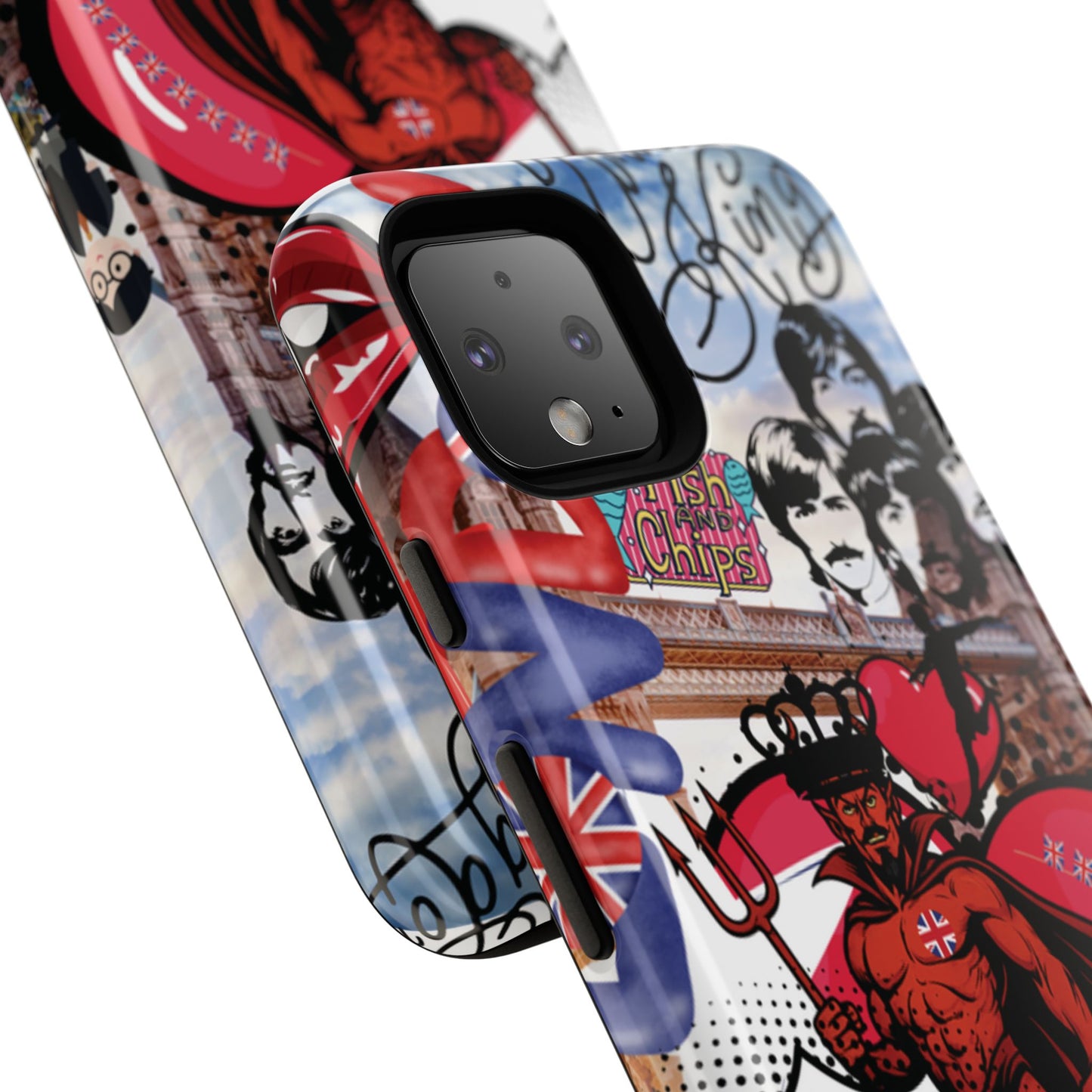“Speak of the Devil” – Britpop meets Prince of Hell Phone Case