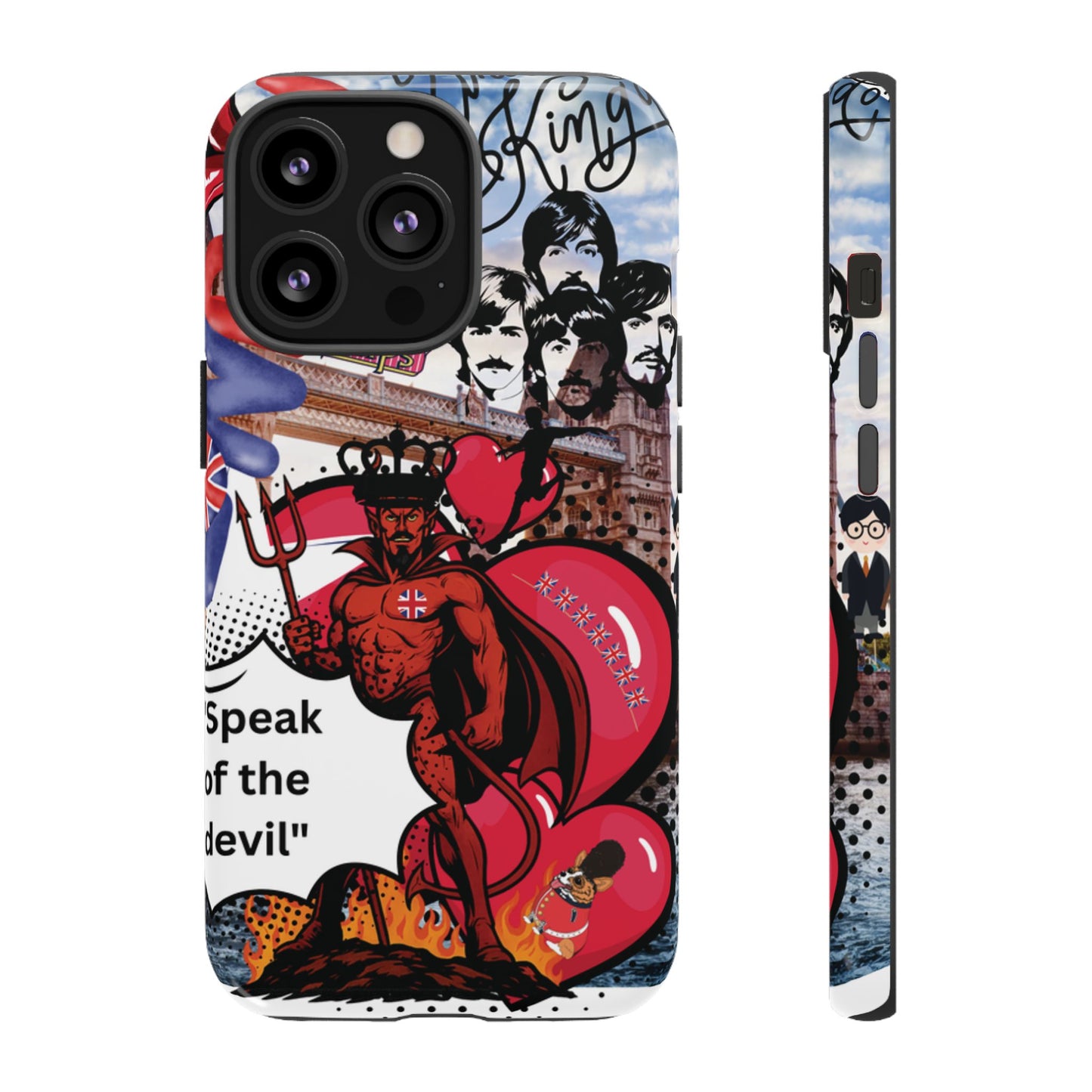 “Speak of the Devil” – Britpop meets Prince of Hell Phone Case