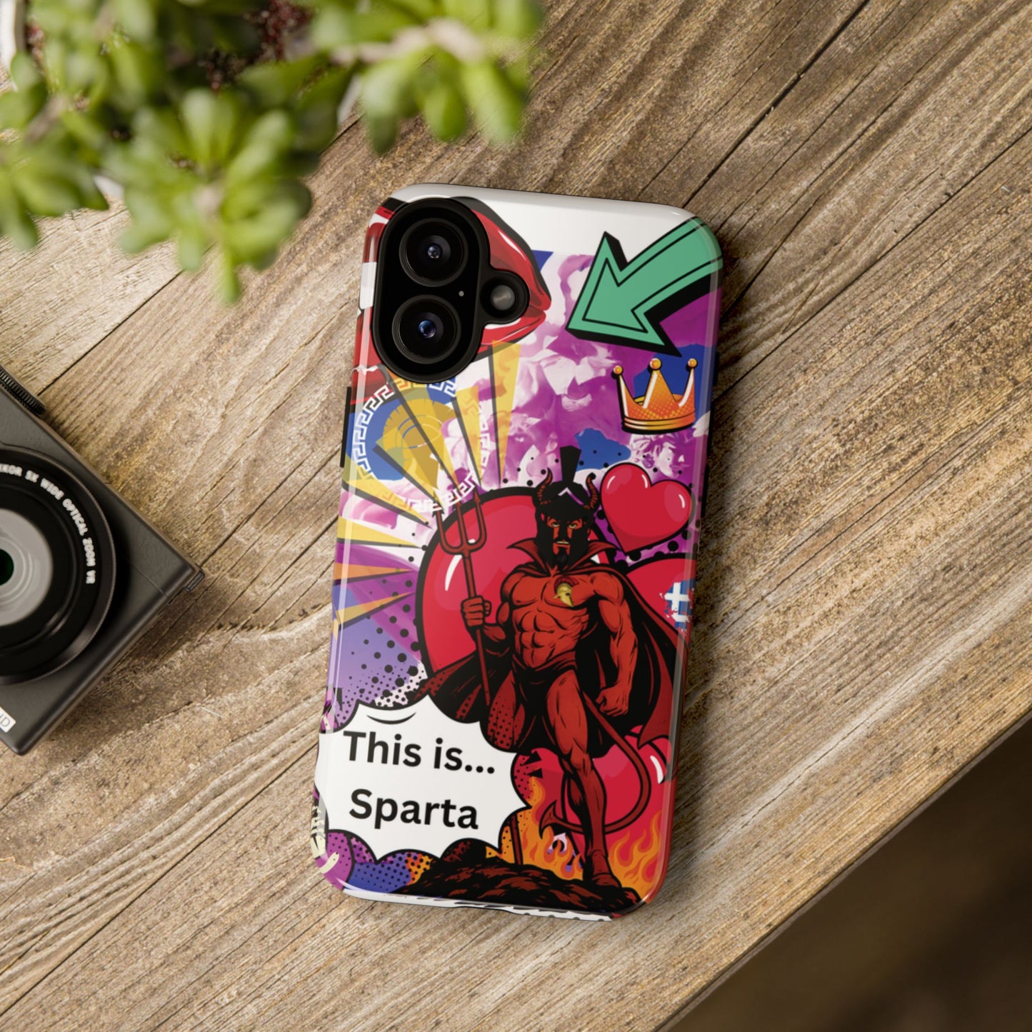 🔥 „To jest Sparta!” – Etui na telefon Pop Art Devil