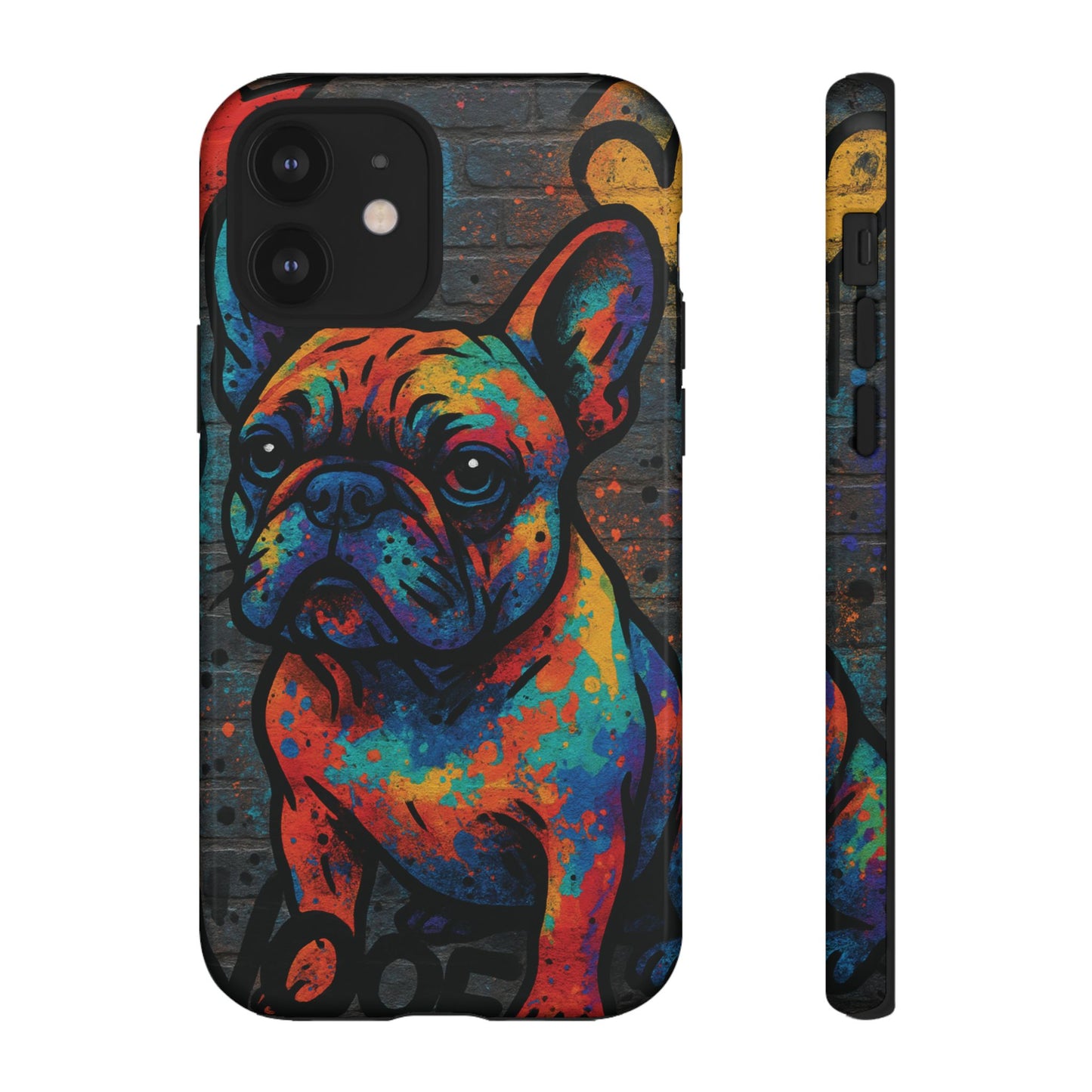 “Urban Woof – Graffiti Dog Phone Case in Street Art Style”