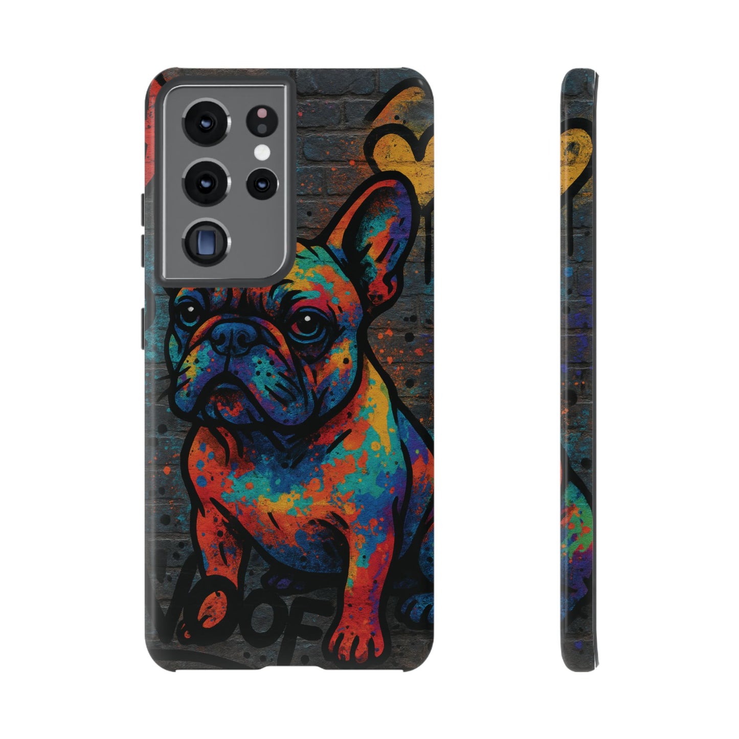 “Urban Woof – Graffiti Dog Phone Case in Street Art Style”