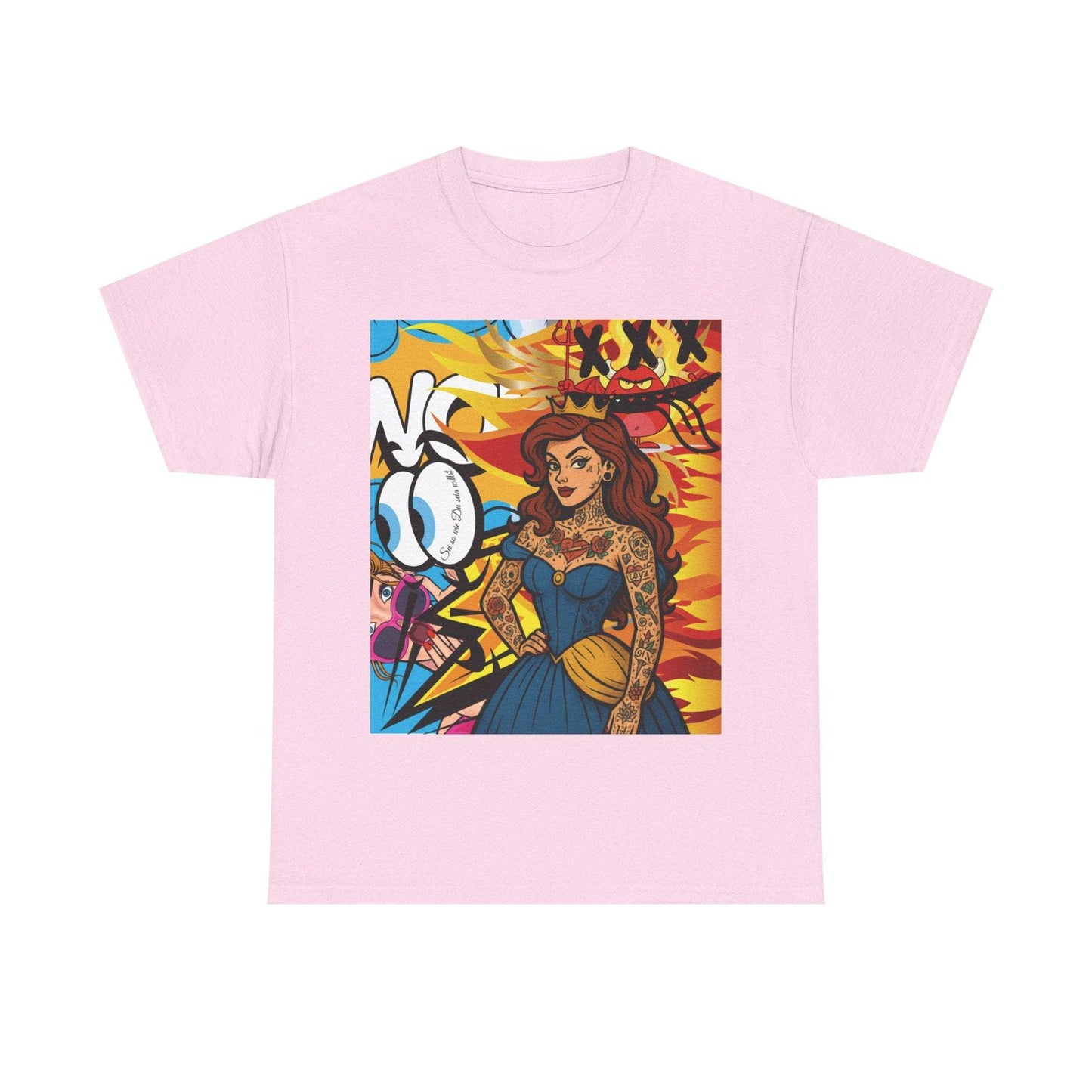 "„Inked Royalty – Schreib dein eigenes Märchen" Pop-Art T-Shirt Explosion