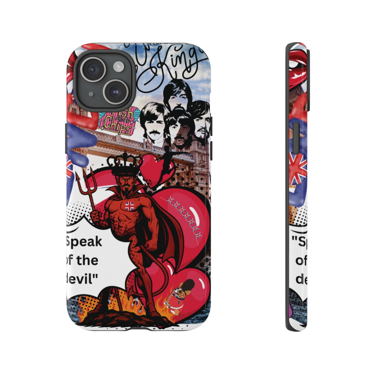 “Speak of the Devil” – Britpop meets Prince of Hell Phone Case