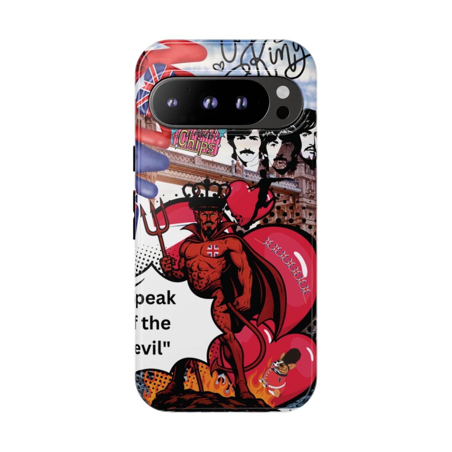 “Speak of the Devil” – Britpop meets Prince of Hell Phone Case