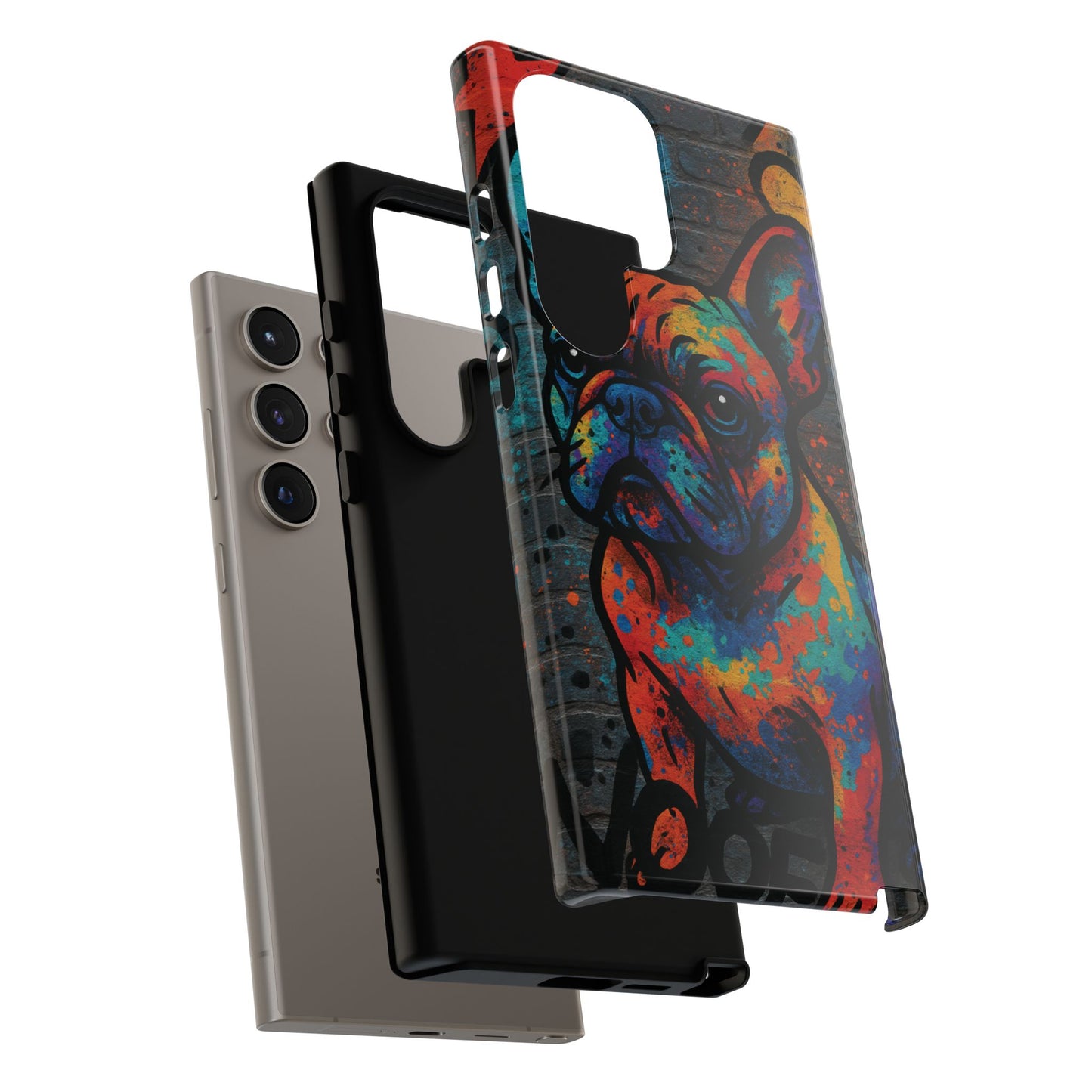 “Urban Woof – Graffiti Dog Phone Case in Street Art Style”