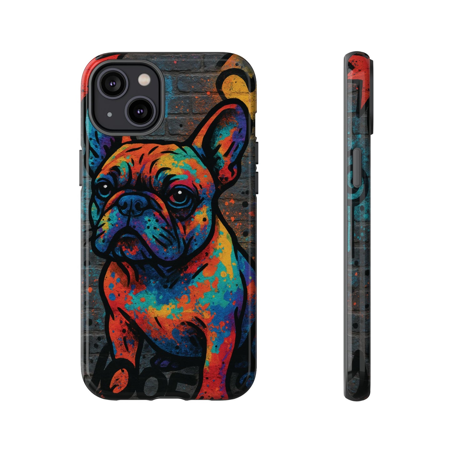 “Urban Woof – Graffiti Dog Phone Case in Street Art Style”