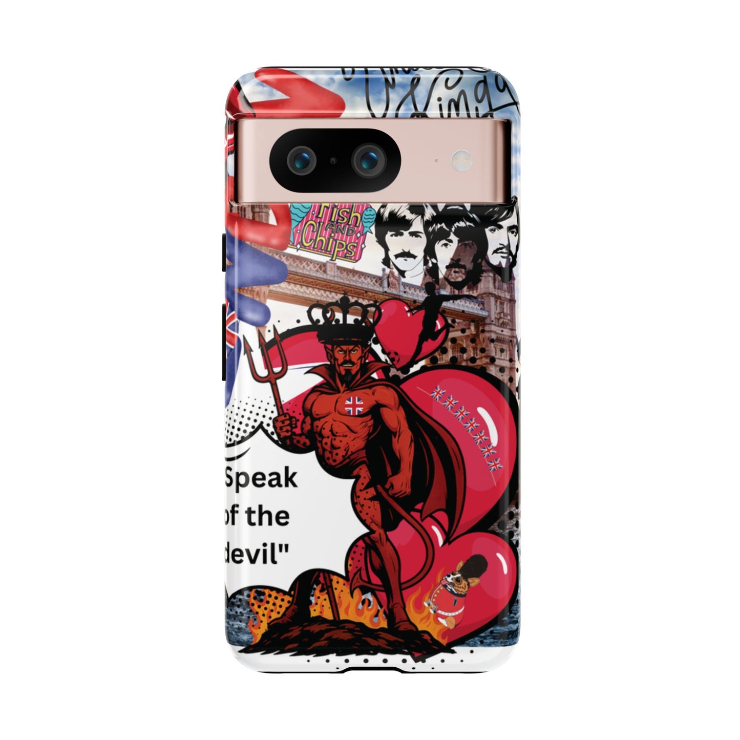 “Speak of the Devil” – Britpop meets Prince of Hell Phone Case