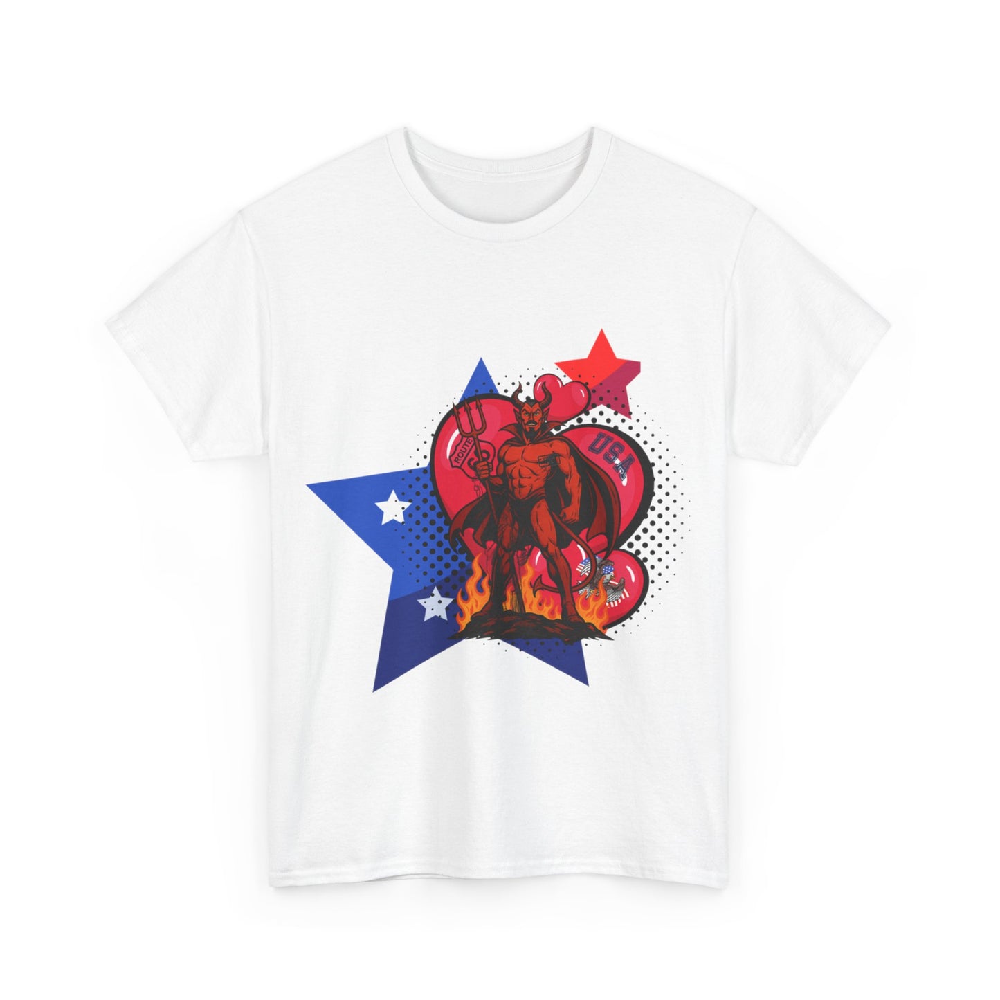 „Inferno Patriot” – koszulka w stylu pop-art streetwear USA