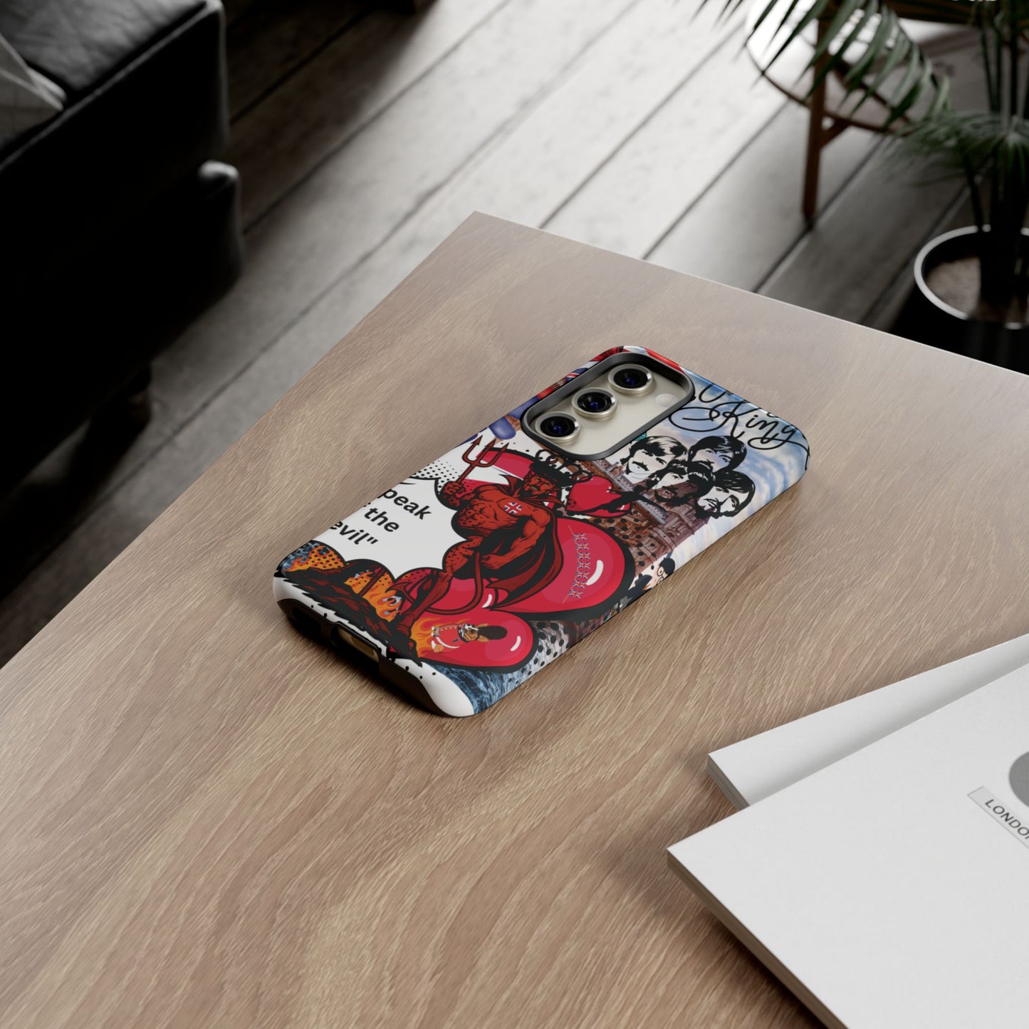 “Speak of the Devil” – Britpop meets Prince of Hell Phone Case