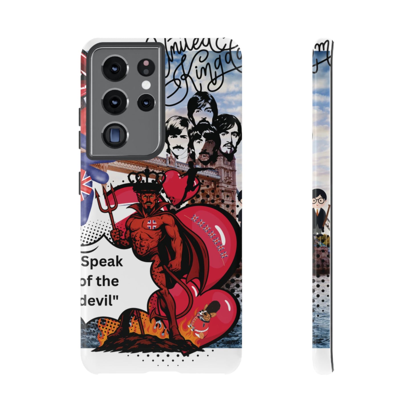 “Speak of the Devil” – Britpop meets Prince of Hell Phone Case