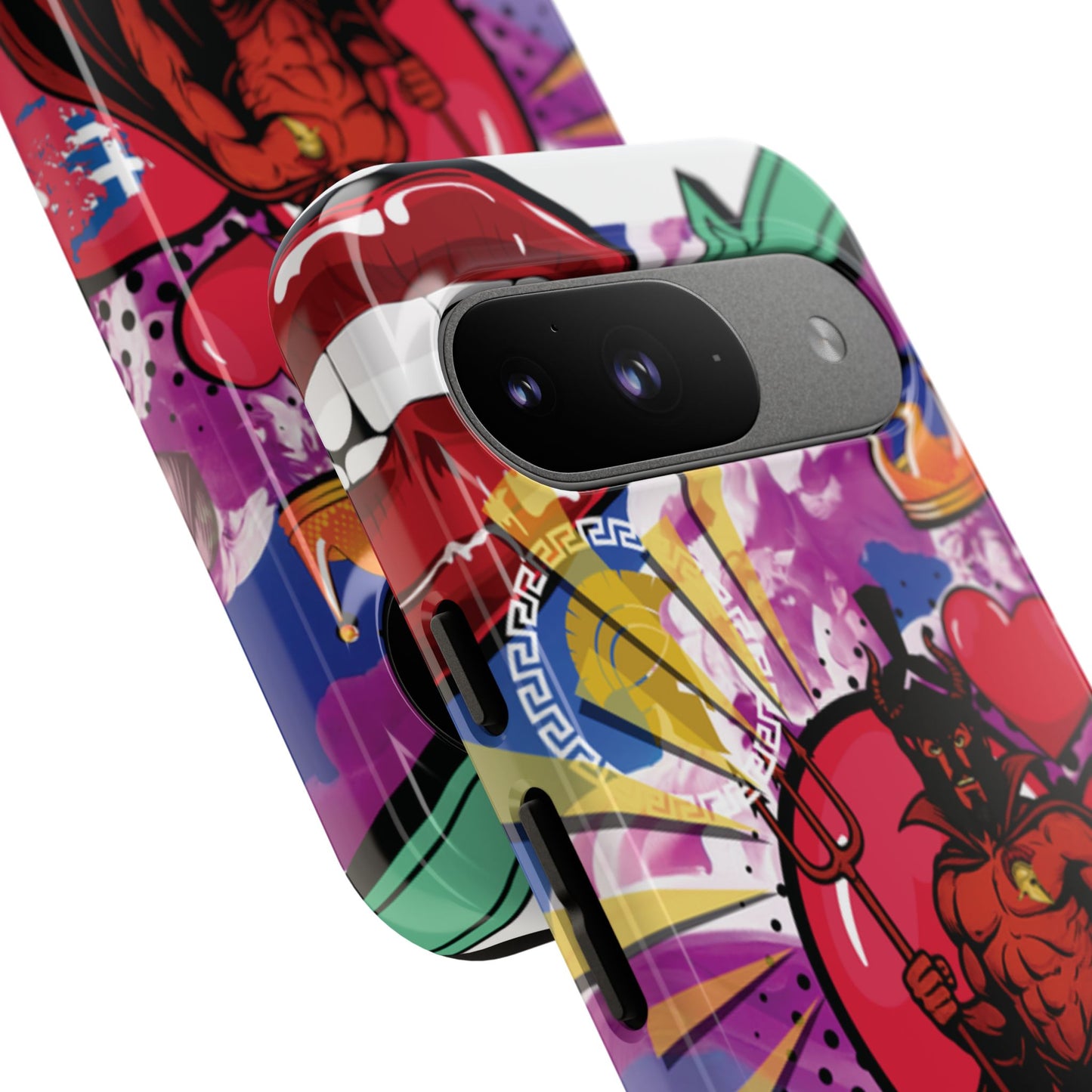 🔥 „To jest Sparta!” – Etui na telefon Pop Art Devil
