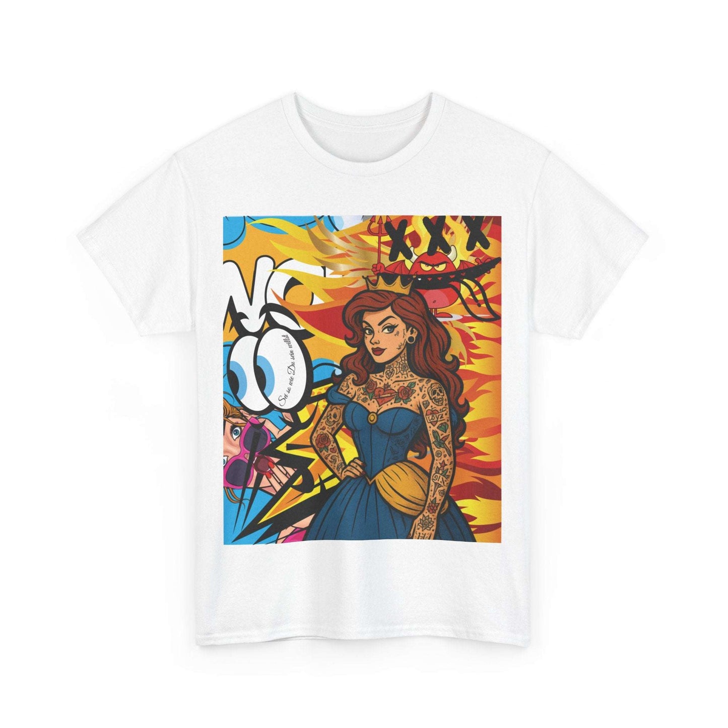 "„Inked Royalty – Schreib dein eigenes Märchen" Pop-Art T-Shirt Explosion