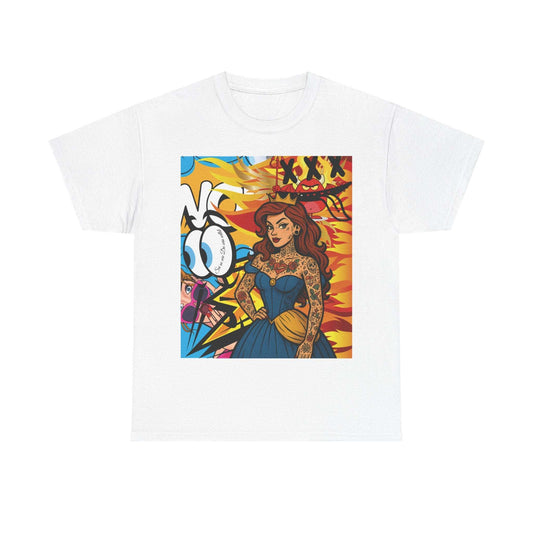 "„Inked Royalty – Schreib dein eigenes Märchen" Pop-Art T-Shirt Explosion