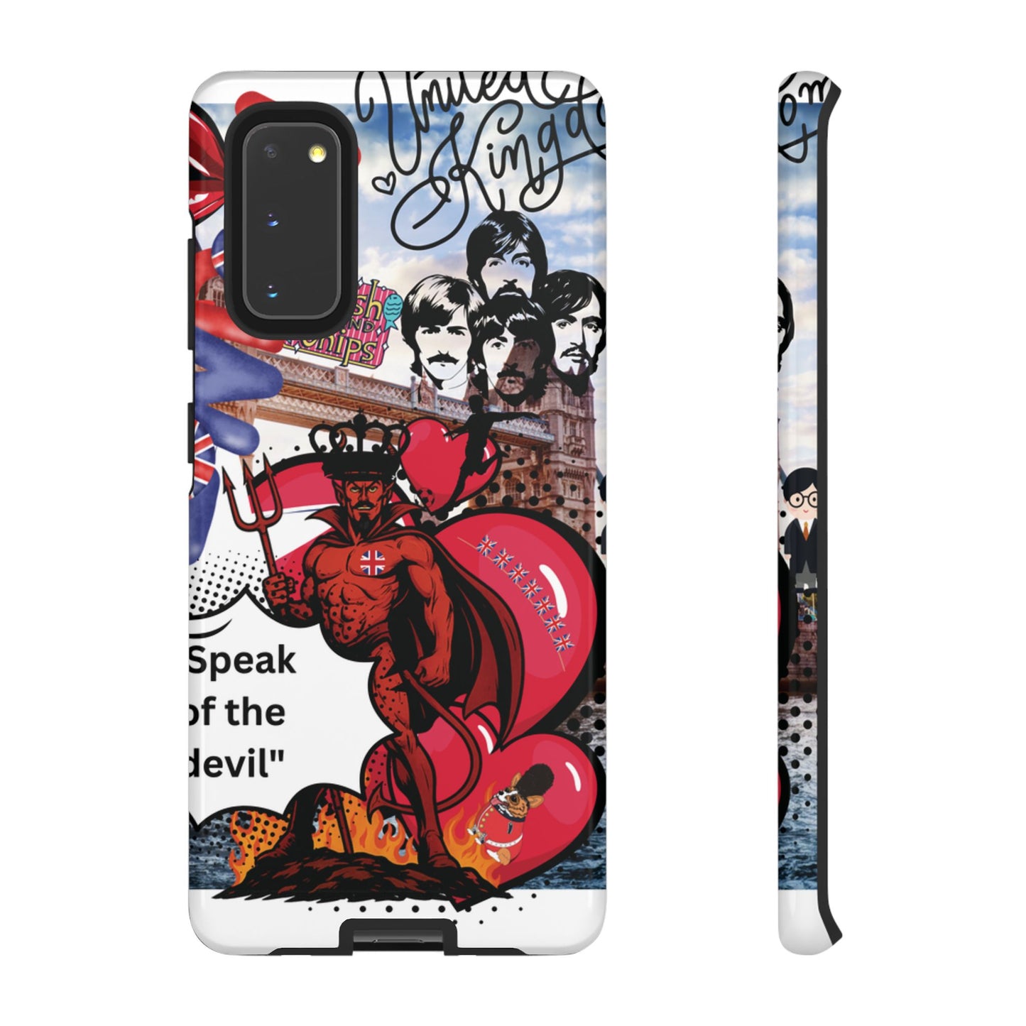 “Speak of the Devil” – Britpop meets Prince of Hell Phone Case