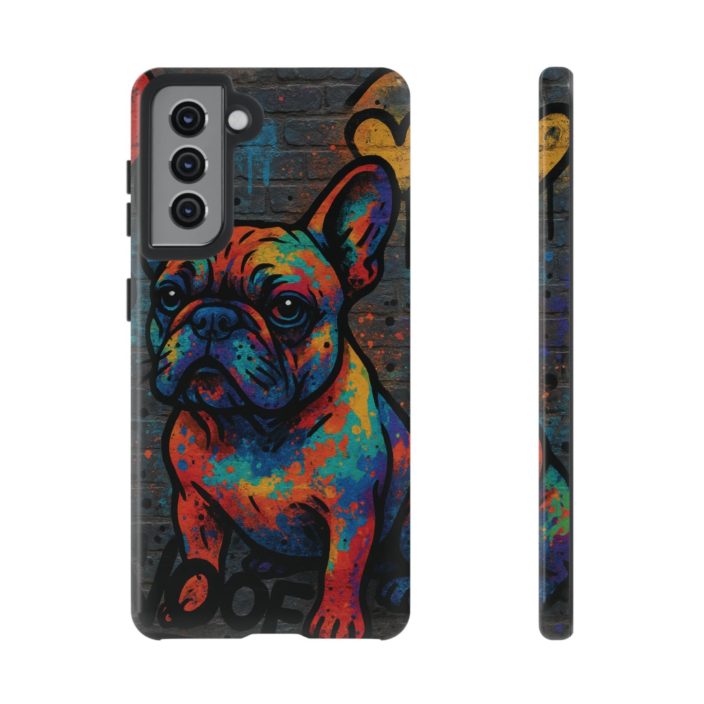 “Urban Woof – Graffiti Dog Phone Case in Street Art Style”
