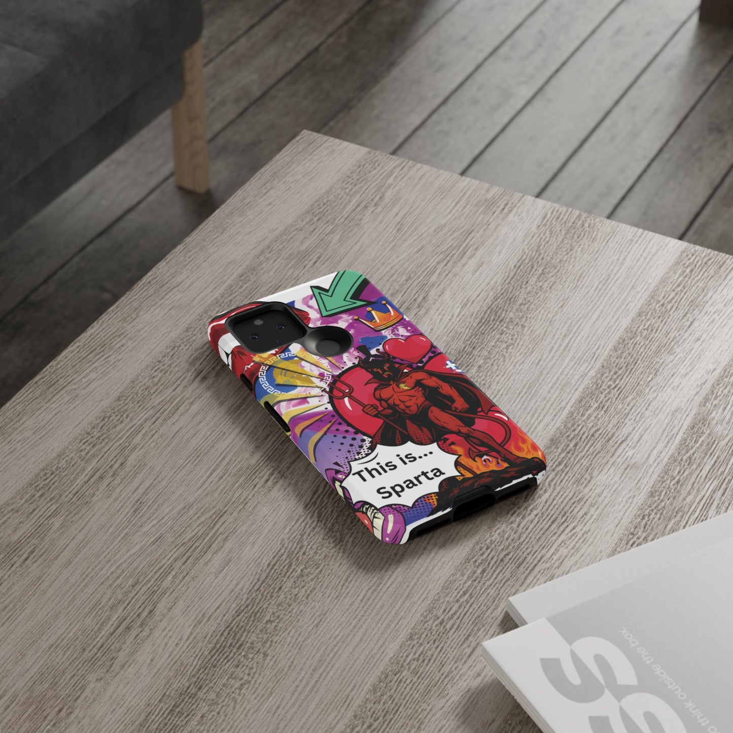 🔥 „To jest Sparta!” – Etui na telefon Pop Art Devil
