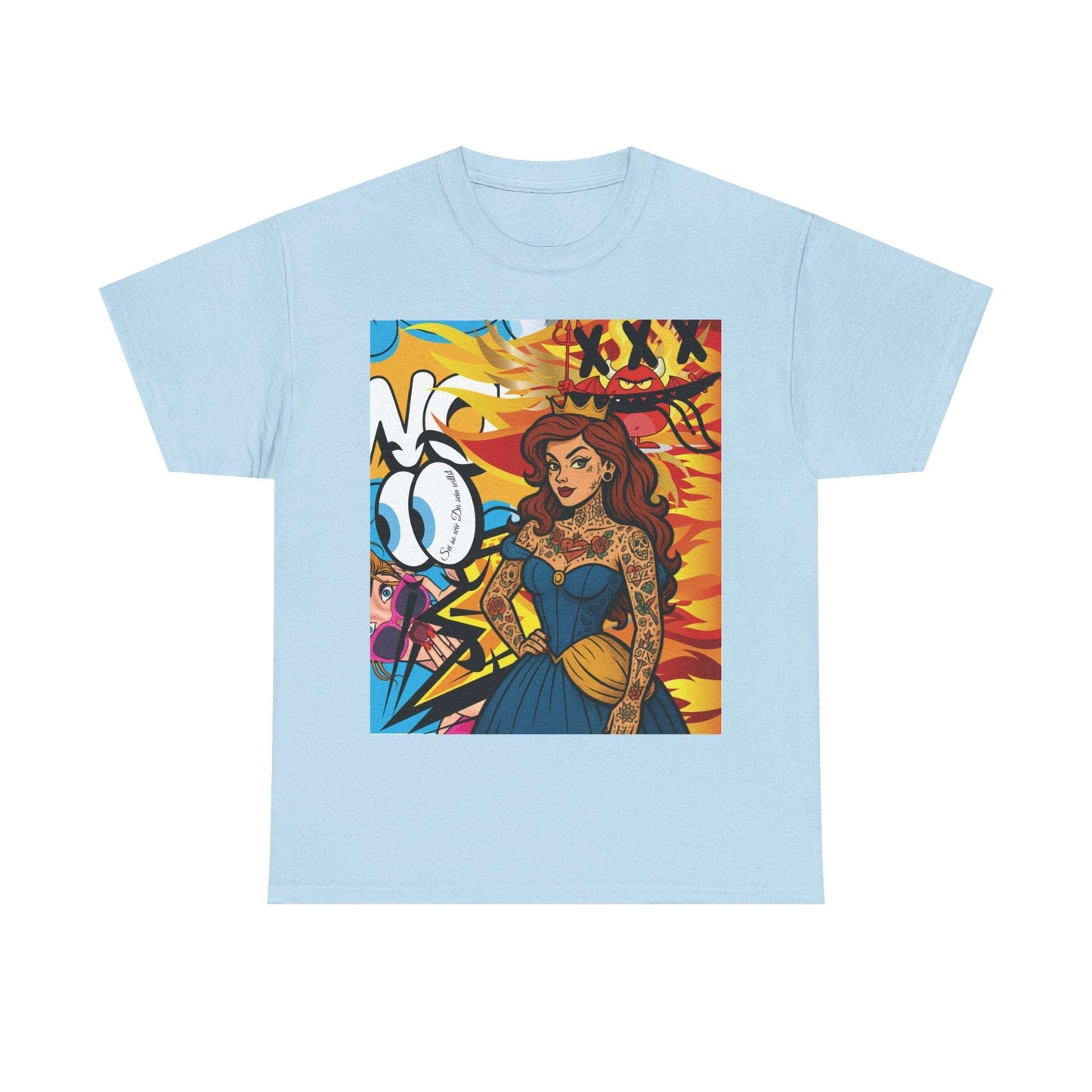 "„Inked Royalty – Schreib dein eigenes Märchen" Pop-Art T-Shirt Explosion
