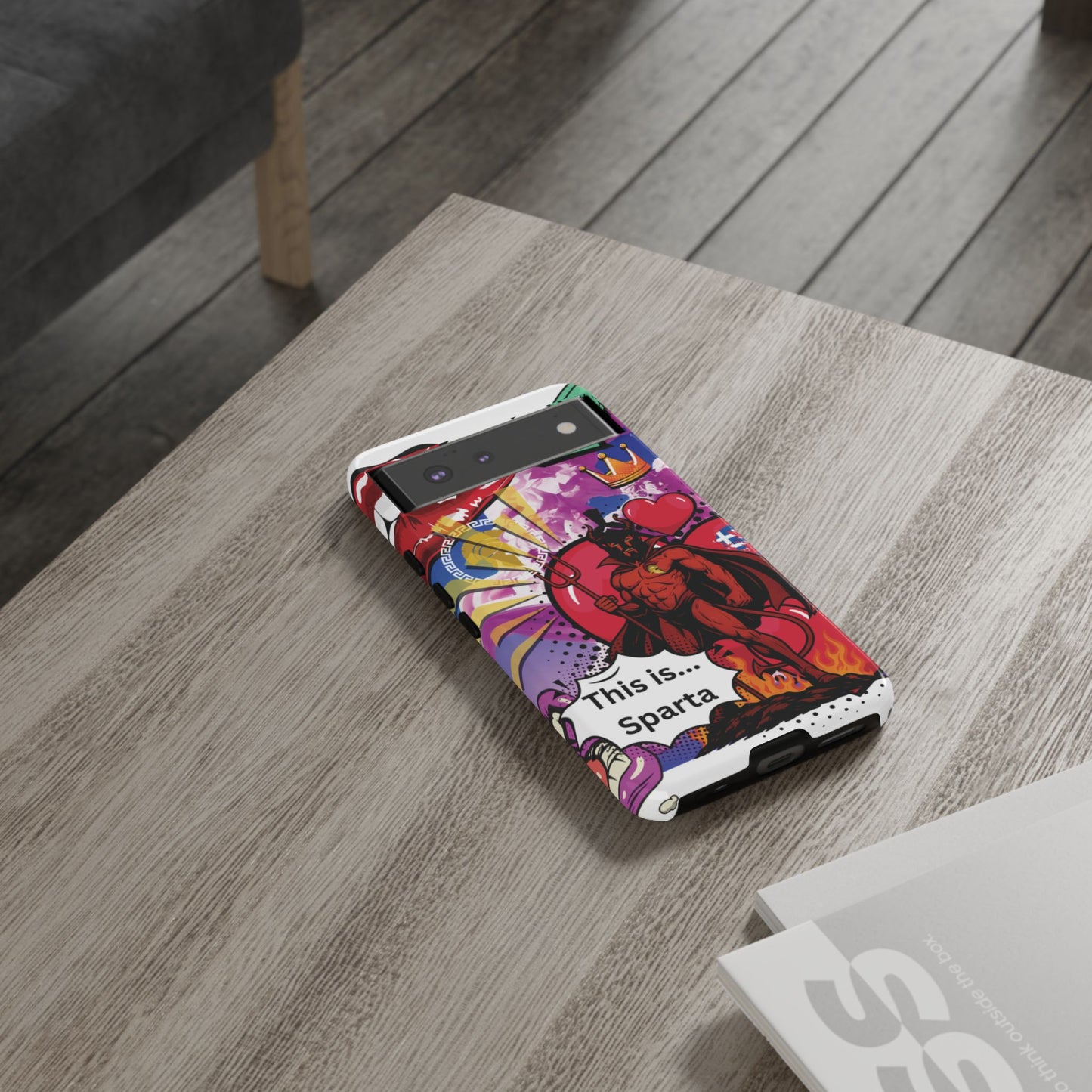🔥 „To jest Sparta!” – Etui na telefon Pop Art Devil