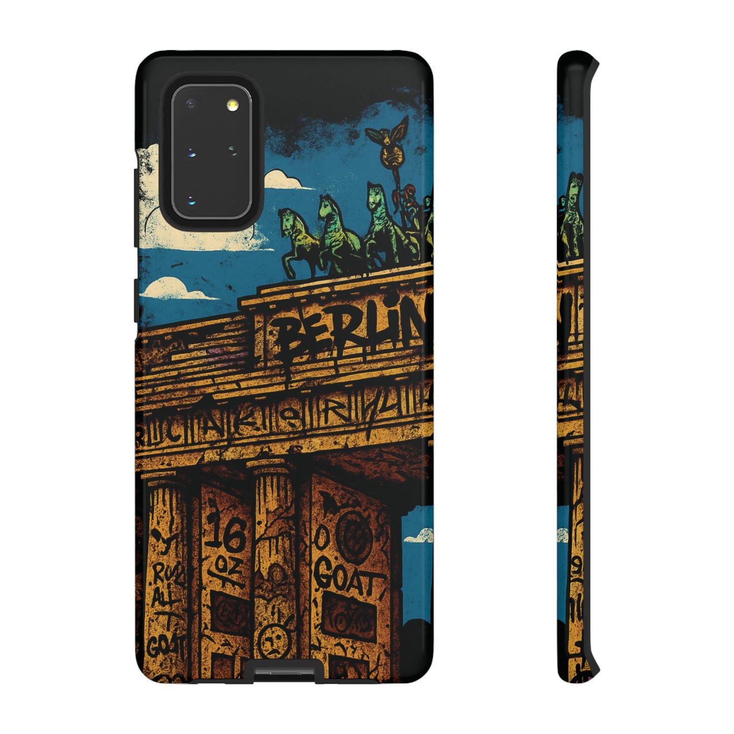 „Berlin Raw – Etui na telefon w stylu ulicznym z Bramą Brandenburską w stylu graffiti”