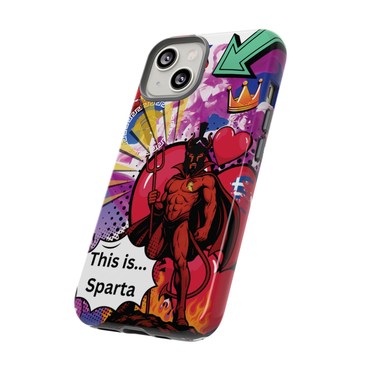 🔥 „To jest Sparta!” – Etui na telefon Pop Art Devil