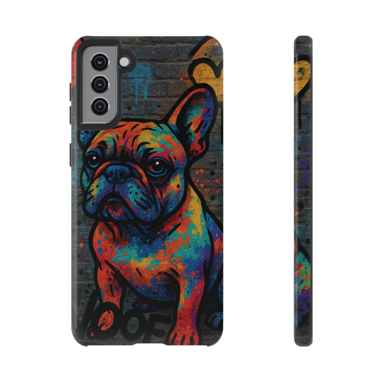 “Urban Woof – Graffiti Dog Phone Case in Street Art Style”