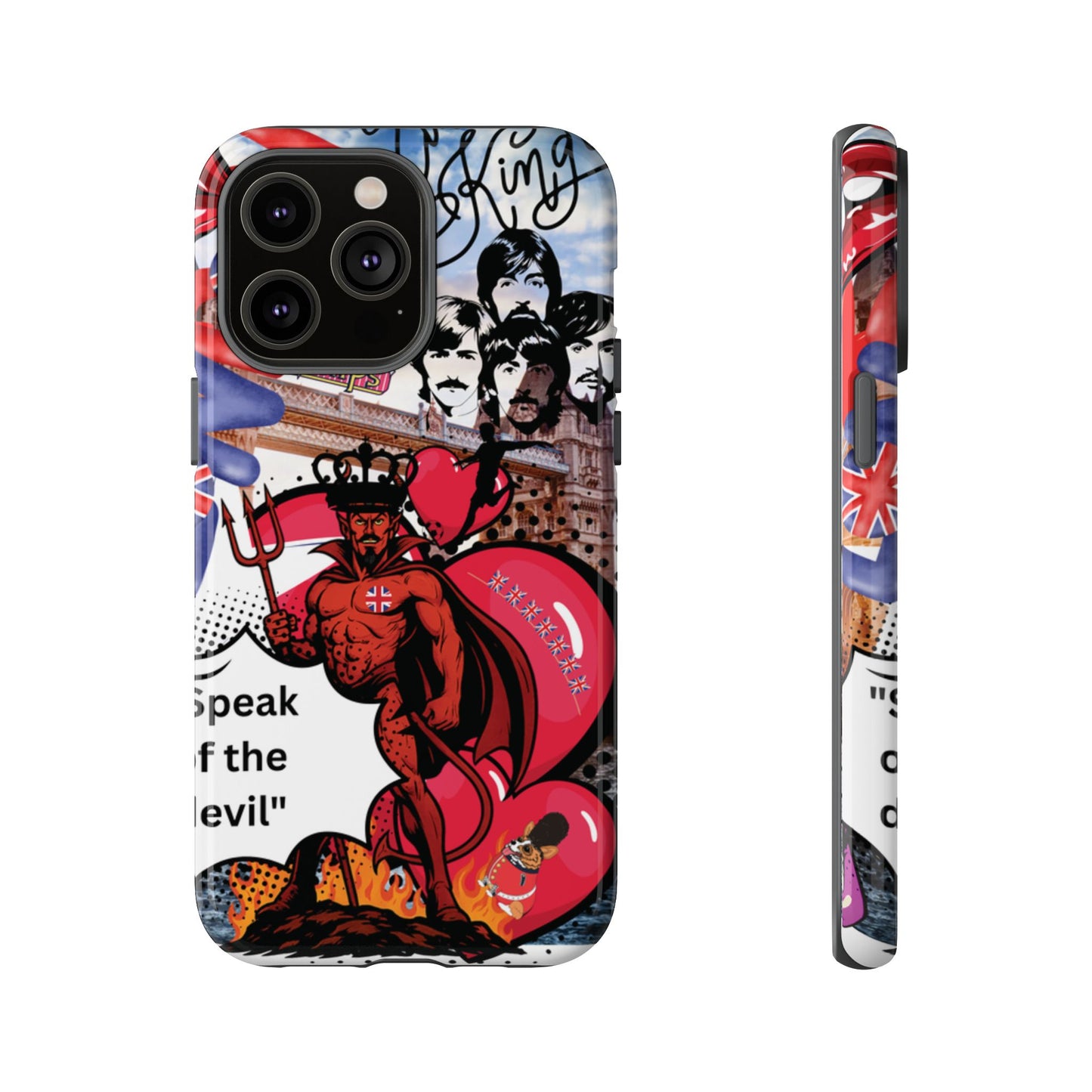 “Speak of the Devil” – Britpop meets Prince of Hell Phone Case