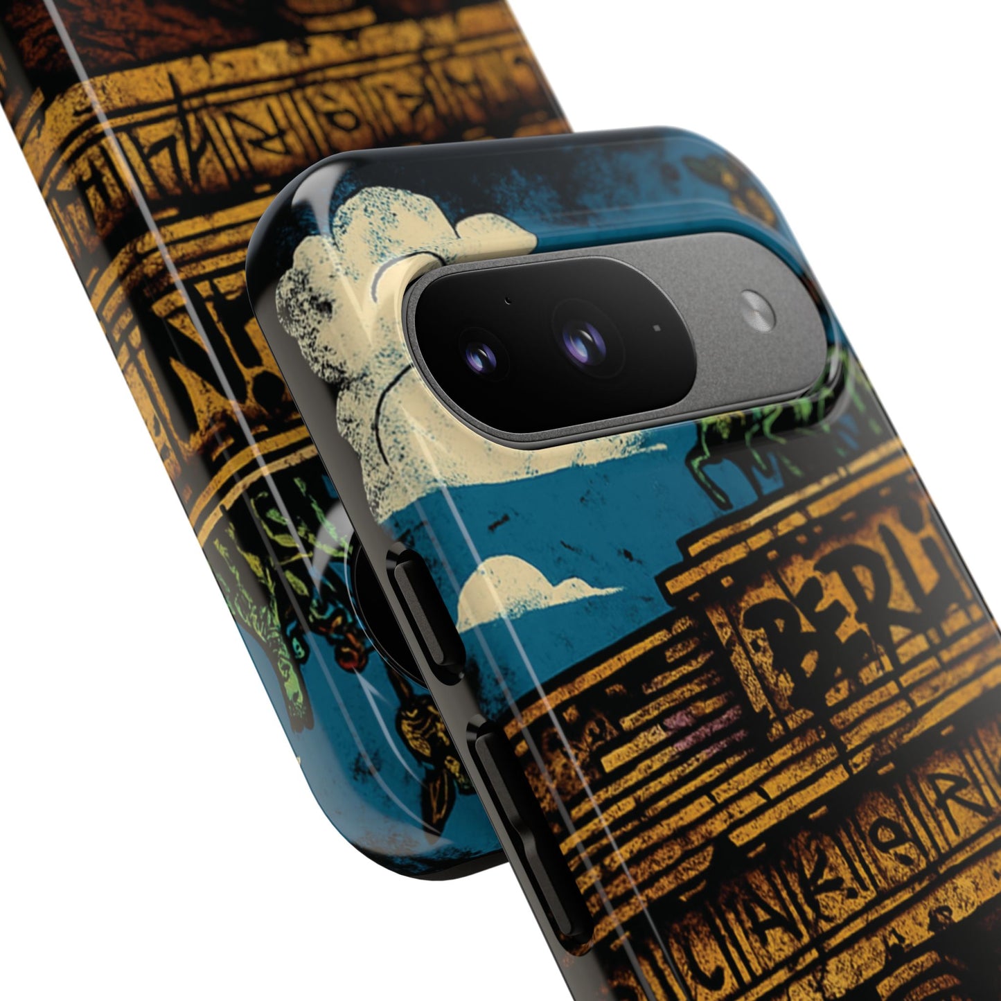 „Berlin Raw – Etui na telefon w stylu ulicznym z Bramą Brandenburską w stylu graffiti”