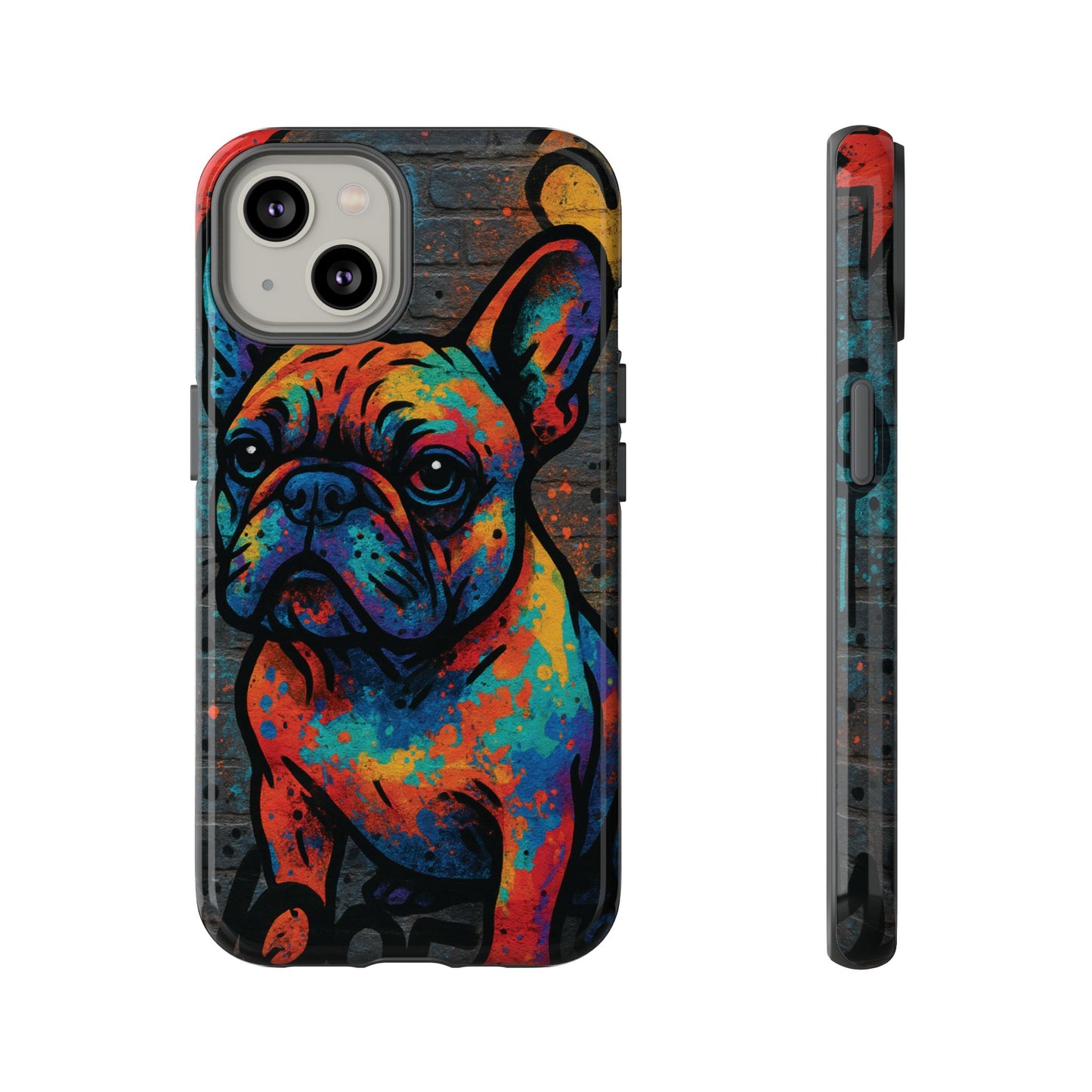 “Urban Woof – Graffiti Dog Phone Case in Street Art Style”