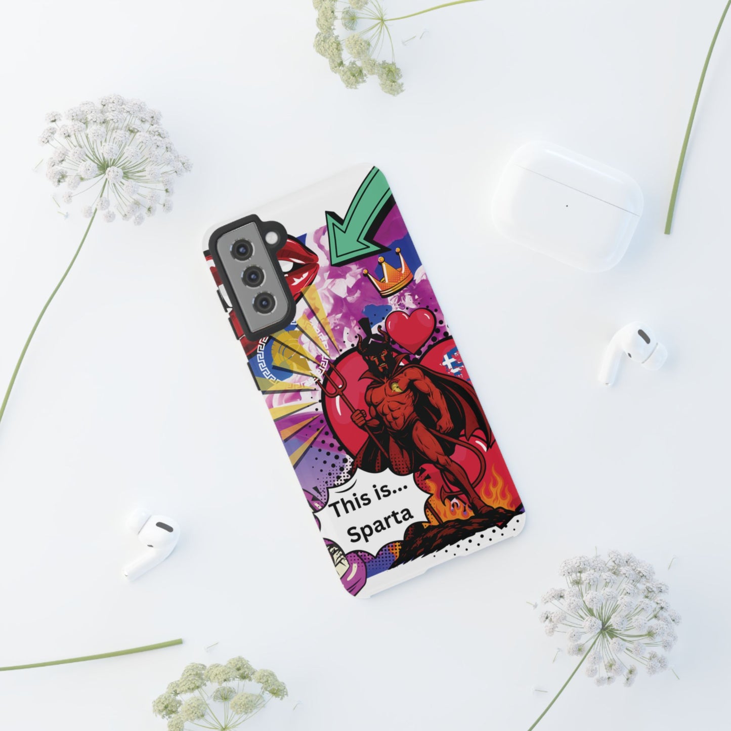 🔥 „To jest Sparta!” – Etui na telefon Pop Art Devil