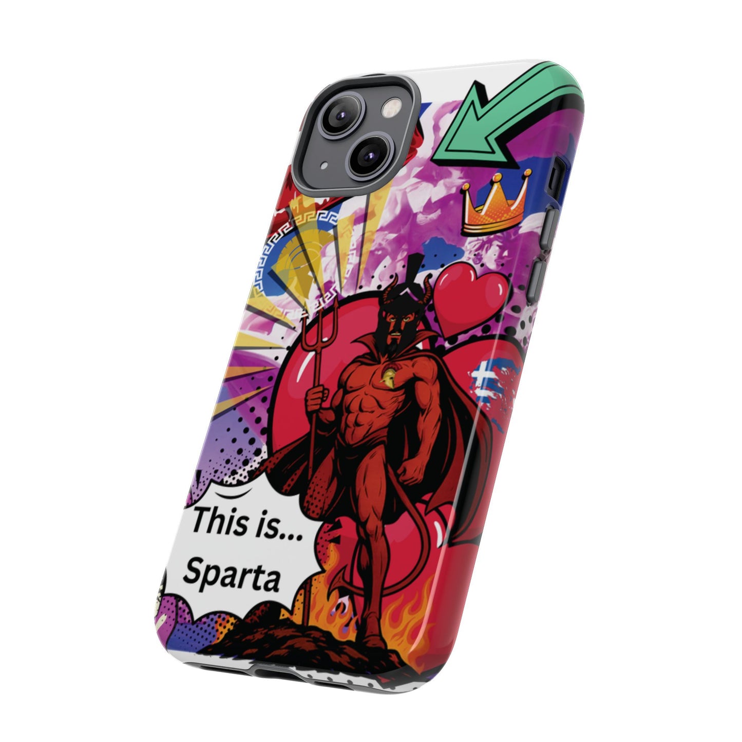 🔥 „To jest Sparta!” – Etui na telefon Pop Art Devil