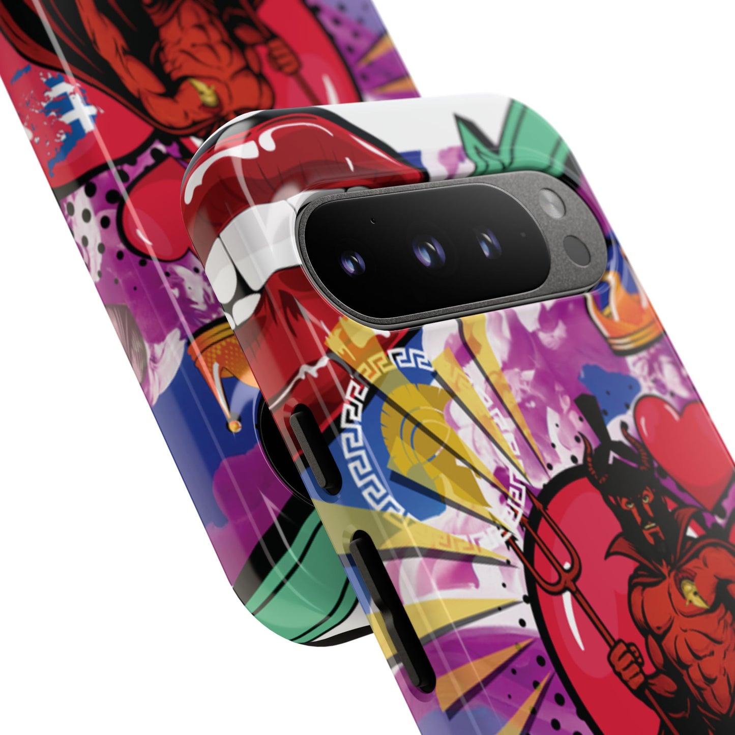 🔥 „To jest Sparta!” – Etui na telefon Pop Art Devil