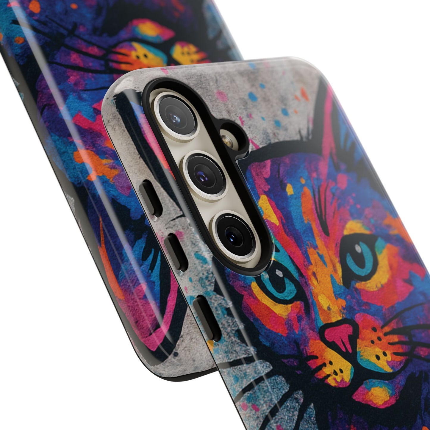 “Meow Madness – Graffiti Cat Phone Case in Street Art Look”