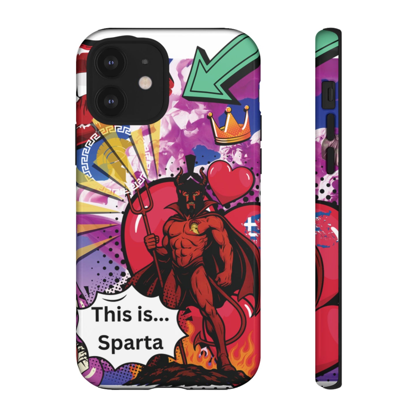 🔥 „To jest Sparta!” – Etui na telefon Pop Art Devil