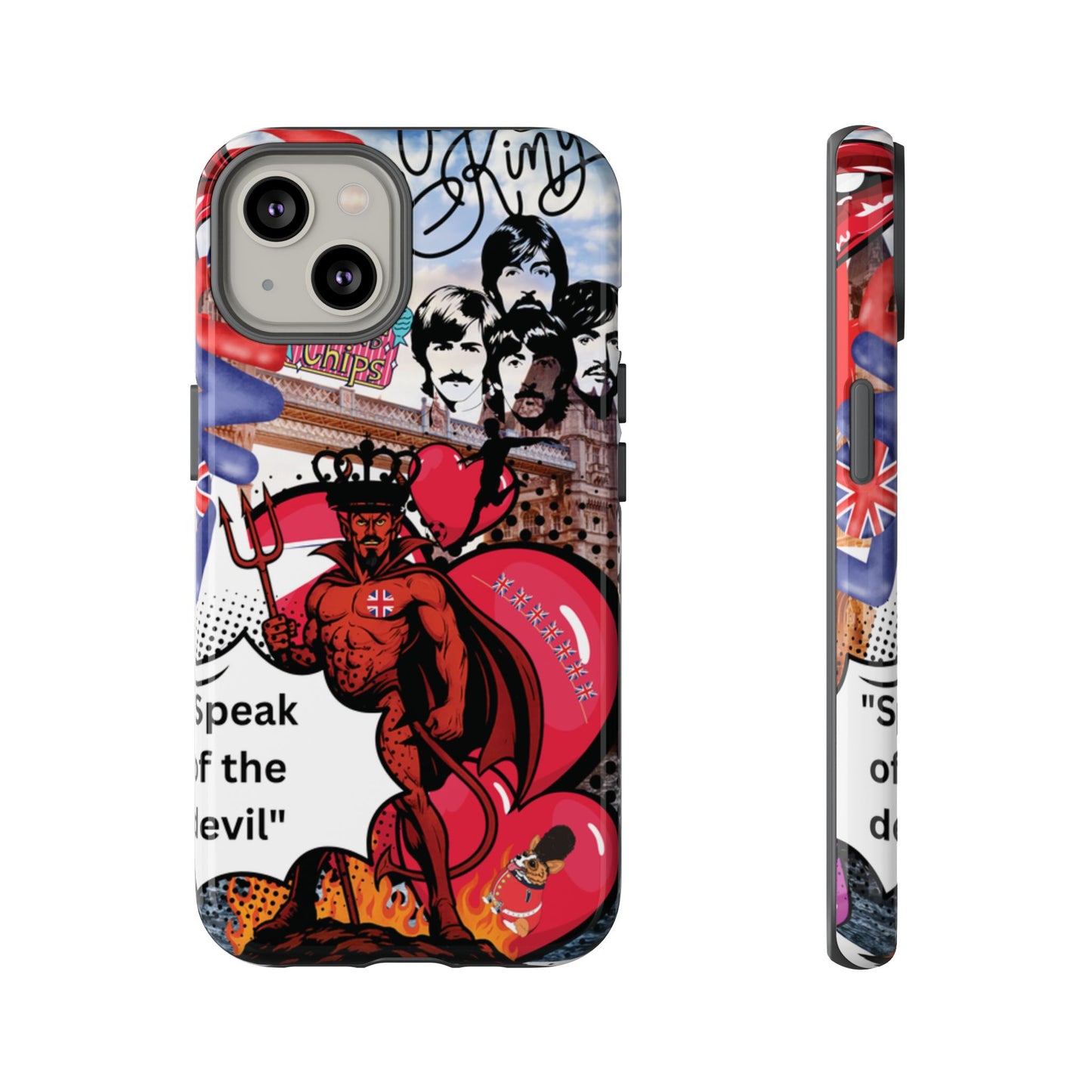 “Speak of the Devil” – Britpop meets Prince of Hell Phone Case