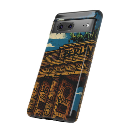 „Berlin Raw – Etui na telefon w stylu ulicznym z Bramą Brandenburską w stylu graffiti”
